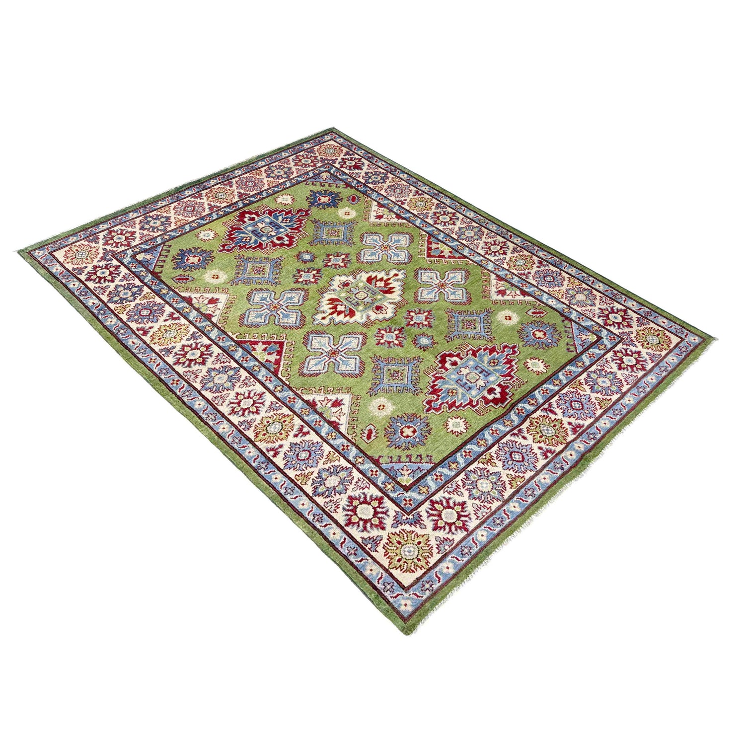 Hand Knotted Kazak Rug 5' 0" x 6' 9" (ft) - No. R37640