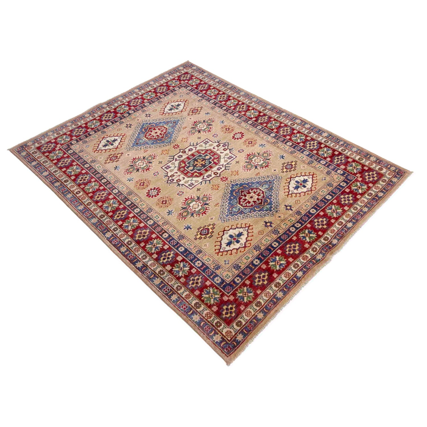 Hand Knotted Kazak Rug 5' 1" x 6' 11" (ft) - No. R37641