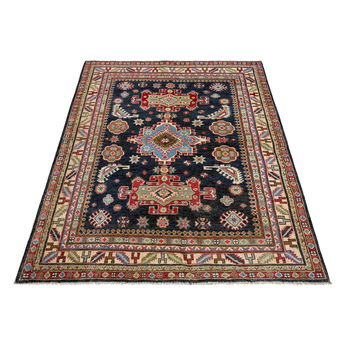 Multi Color Kazak Rug 4' 8" x 6' 8" (ft) - No. R37644