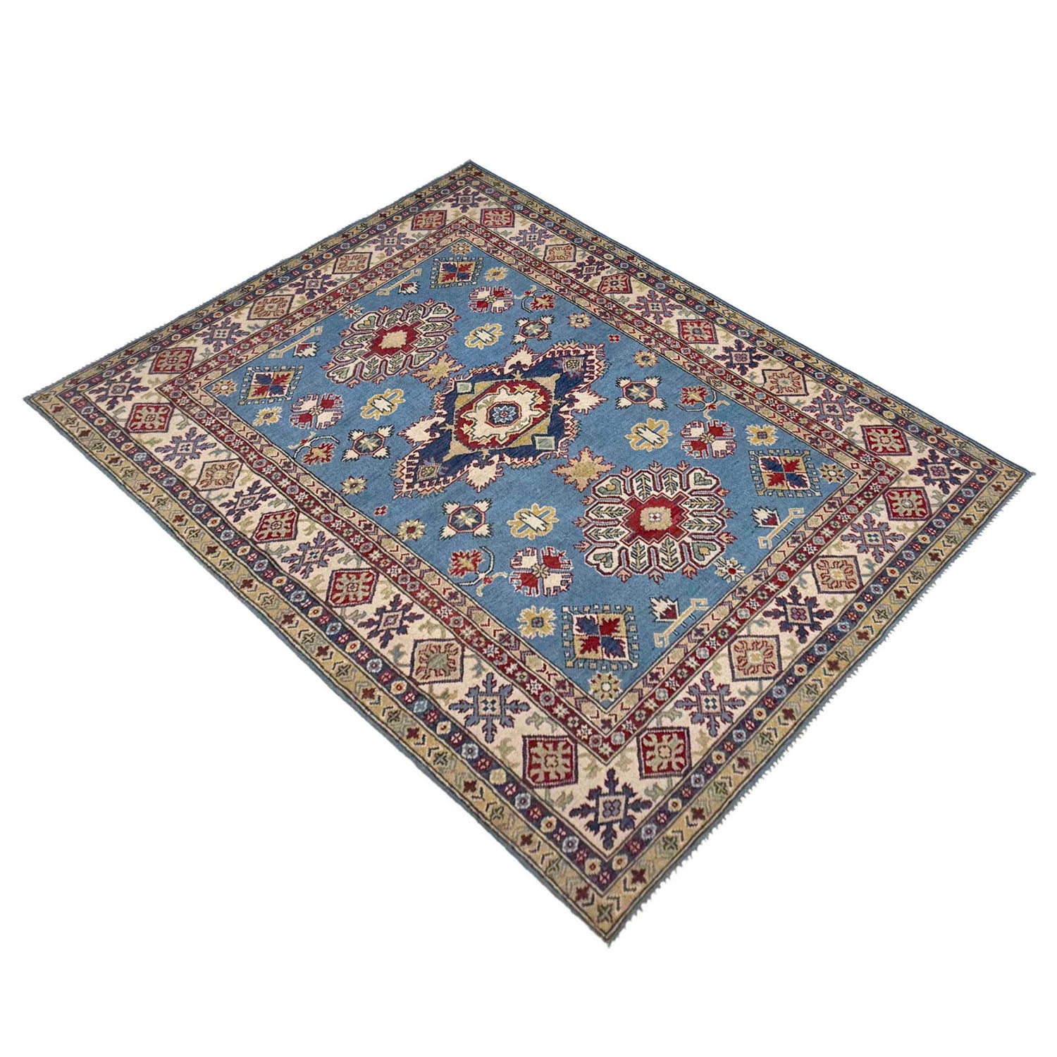 Hand Knotted Kazak Rug 5' 8" x 7' 11" (ft) - No. R37645