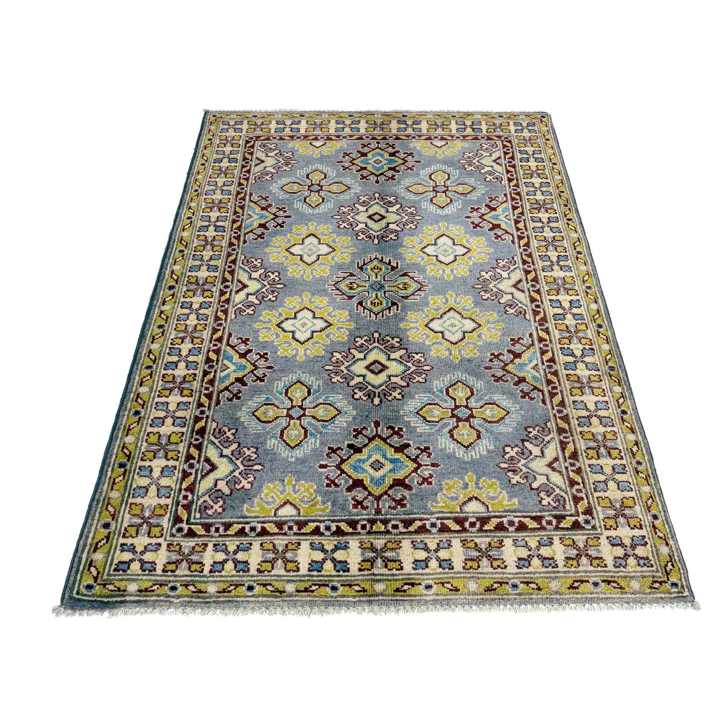 Grey Color Kazak Rug 3' 5" x 5' 0" (ft)- No. R37650