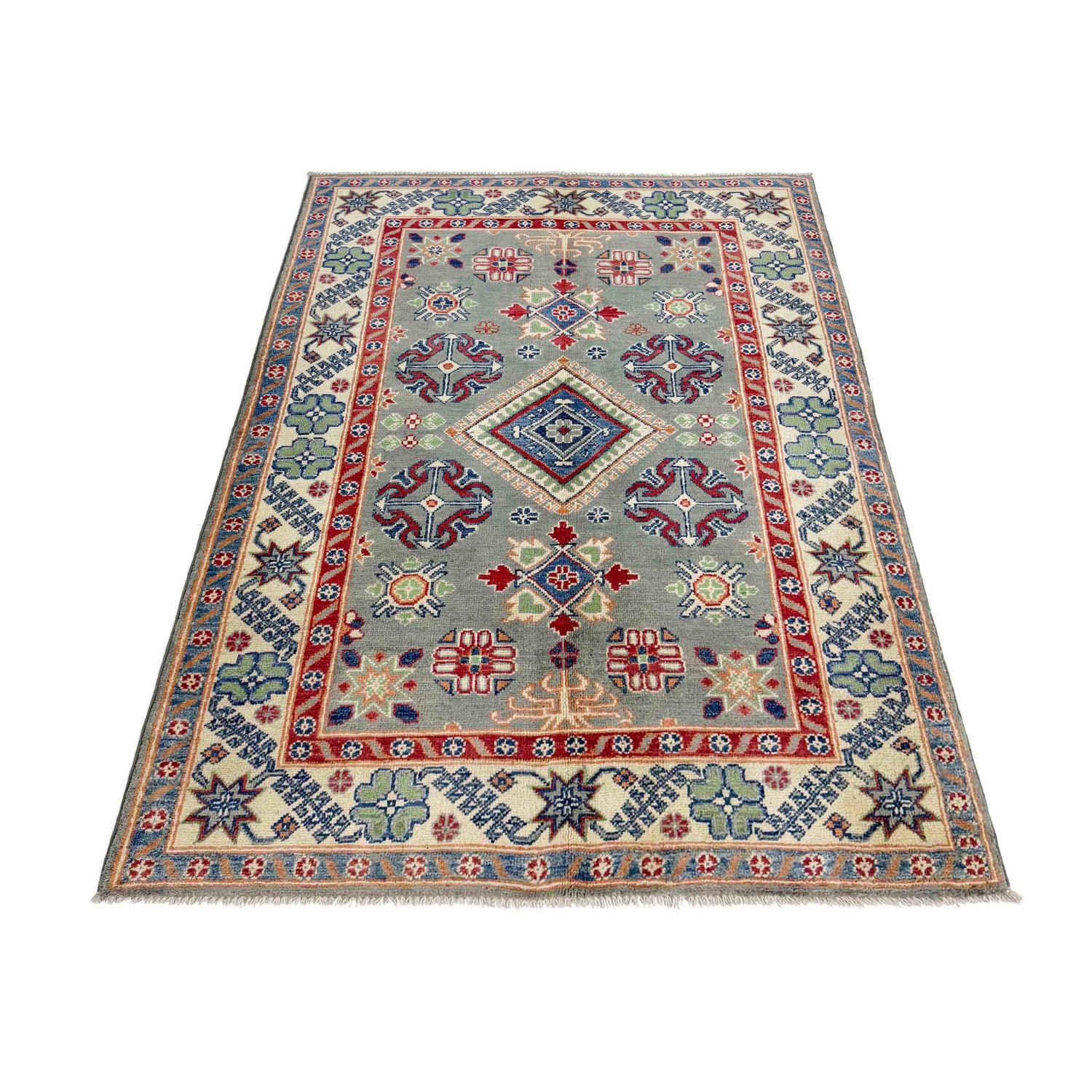 Oriental Kazak Rug 4' 0" x 5' 9" (ft) - No. R37651