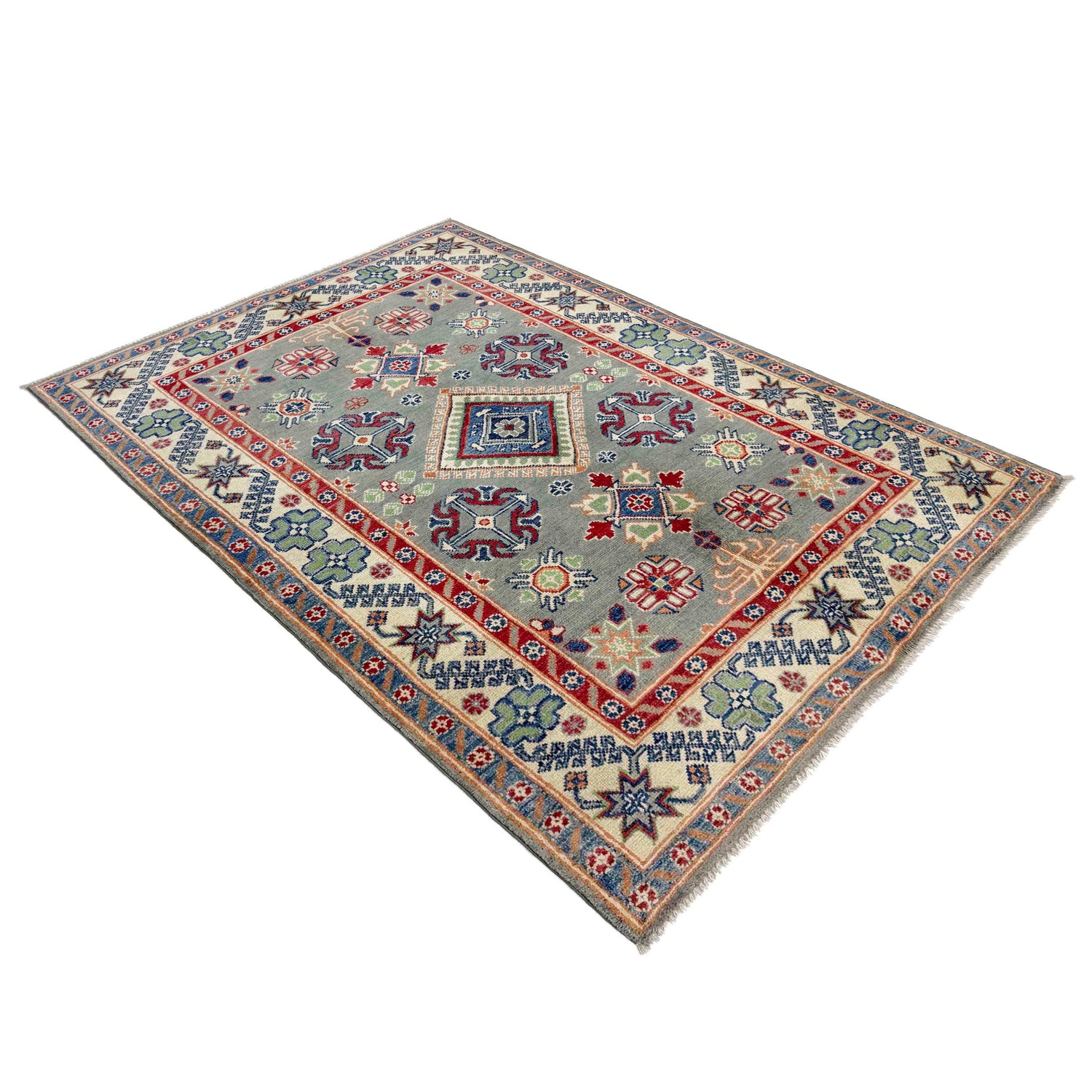 Oriental Kazak Rug 4' 0" x 5' 9" (ft) - No. R37651