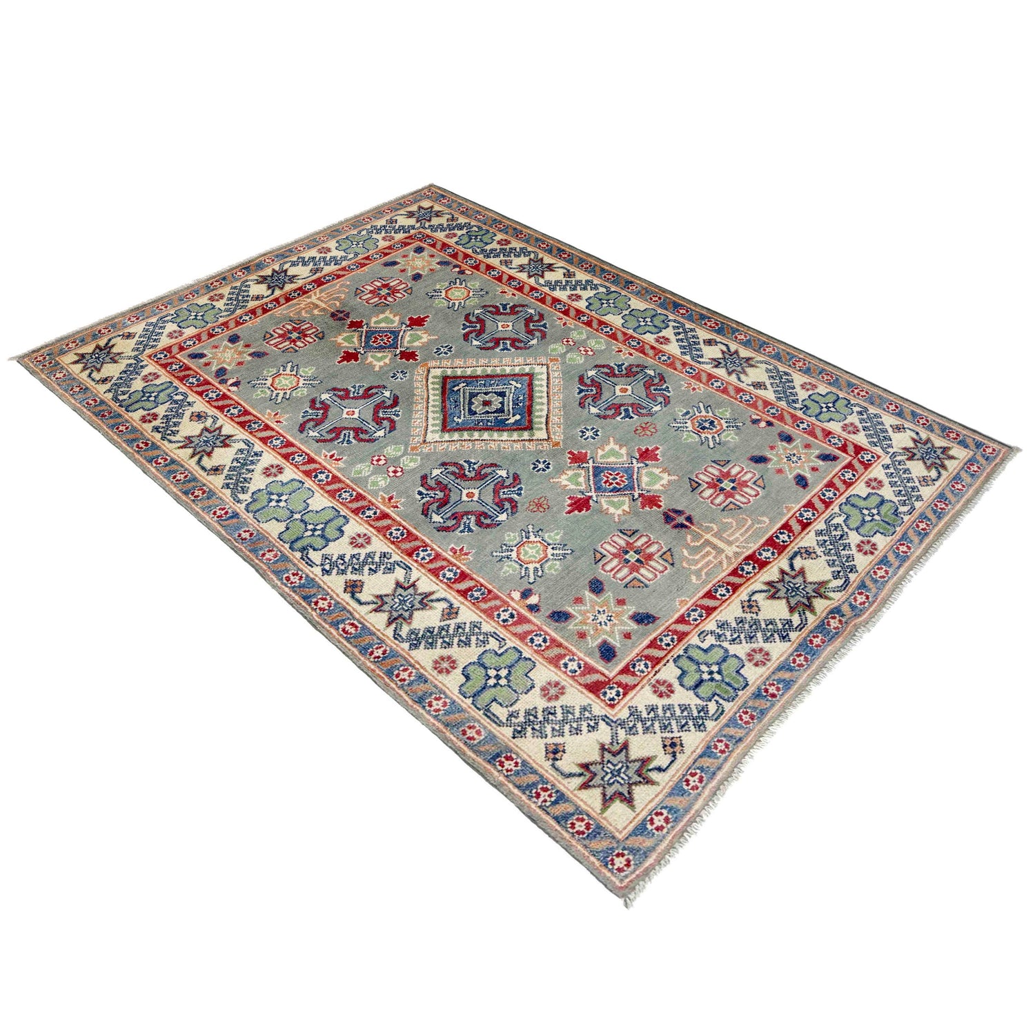 Oriental Kazak Rug 4' 0" x 5' 9" (ft) - No. R37651