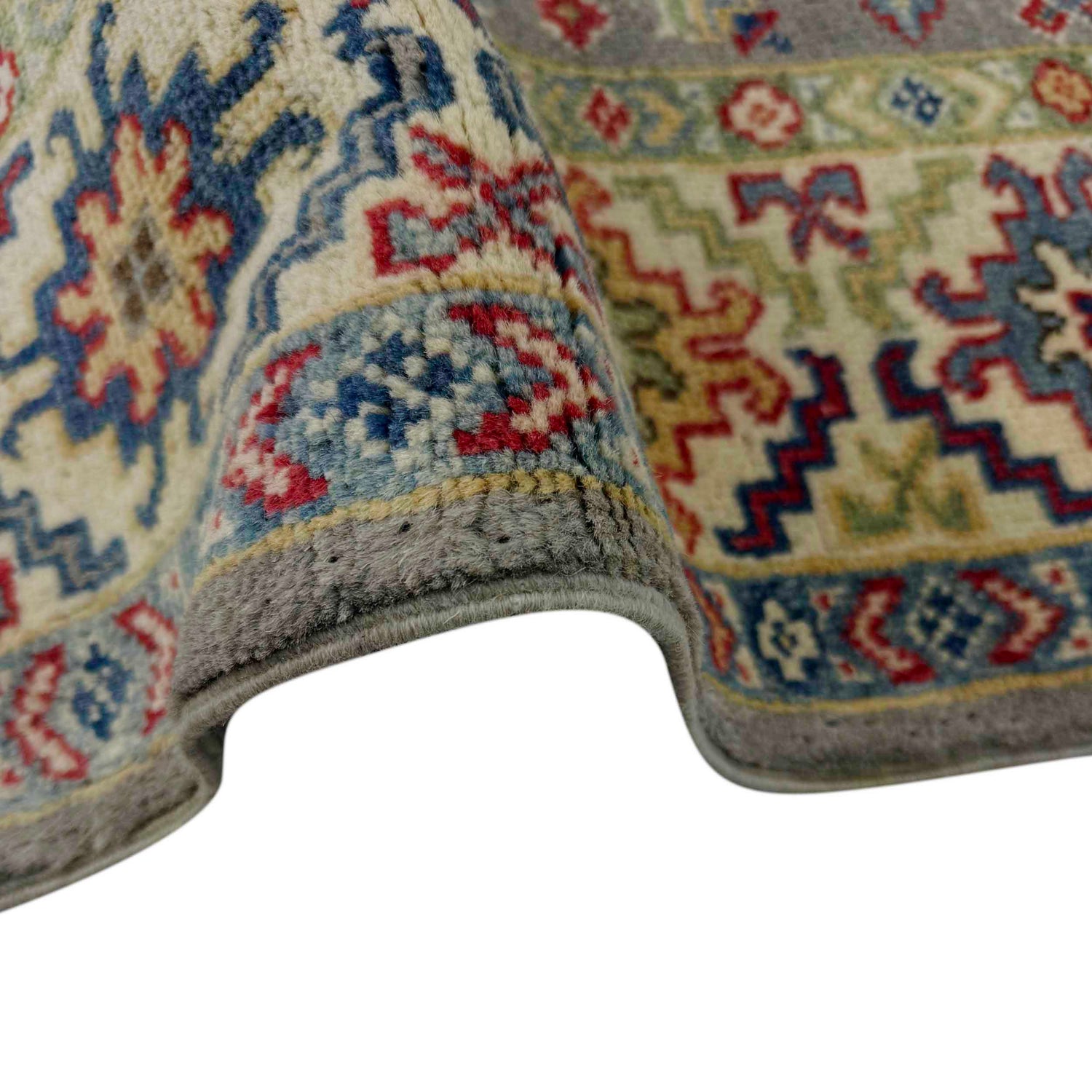 Grey Color Kazak Rug 3' 11" x 5' 10" (ft) - No. R37652