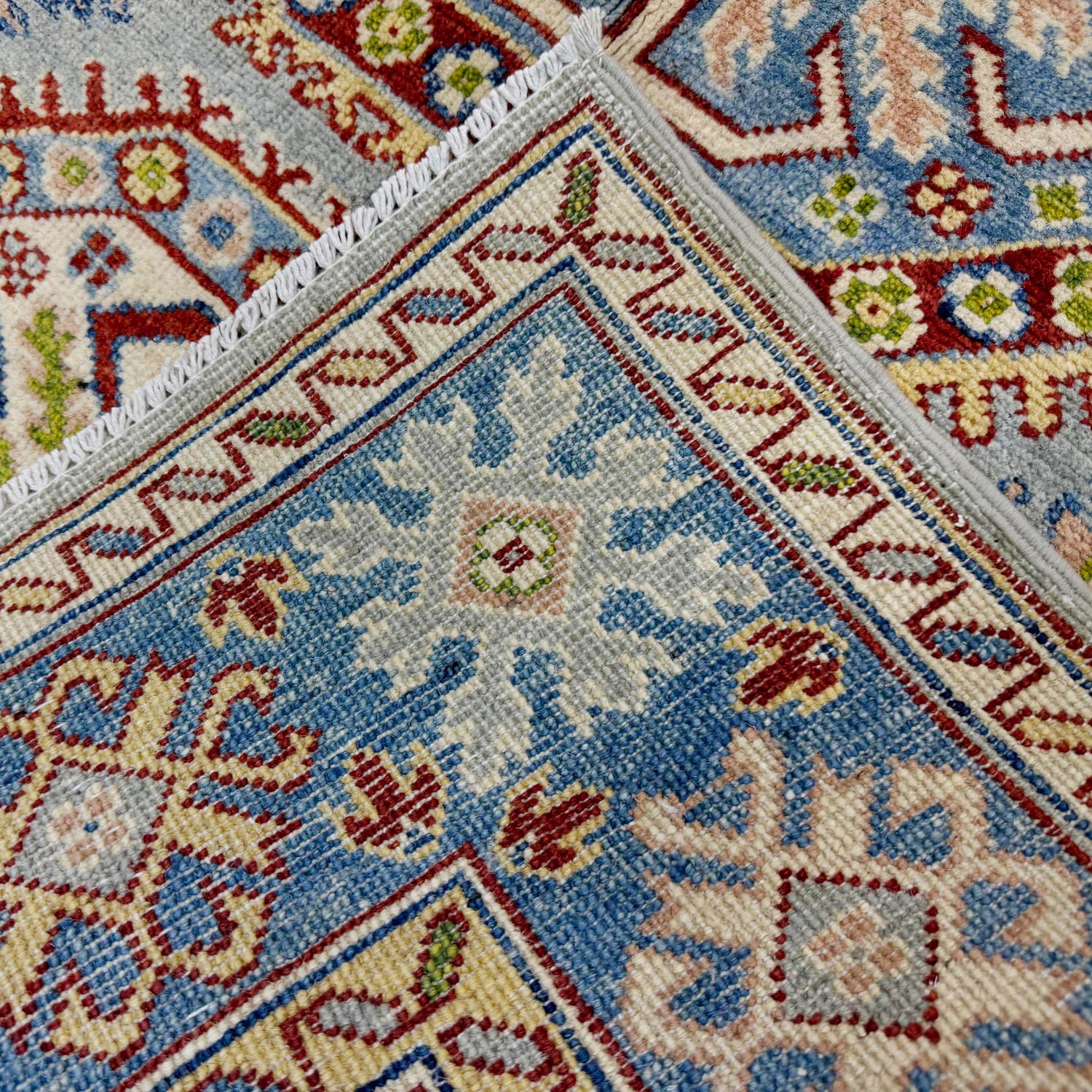 Grey Color Kazak Rug 3' 11" x 5' 8" (ft) - No. R37654