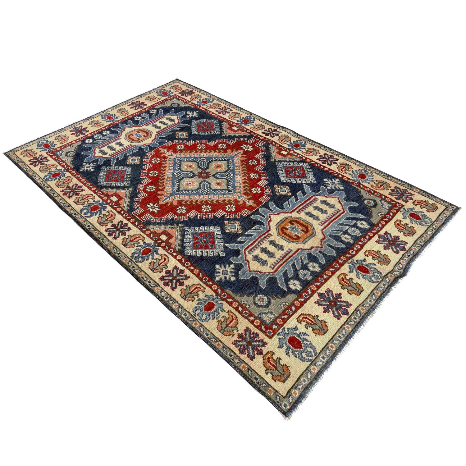 Oriental Kazak Rug 3' 11" x 6' 6" (ft) - No. R37655