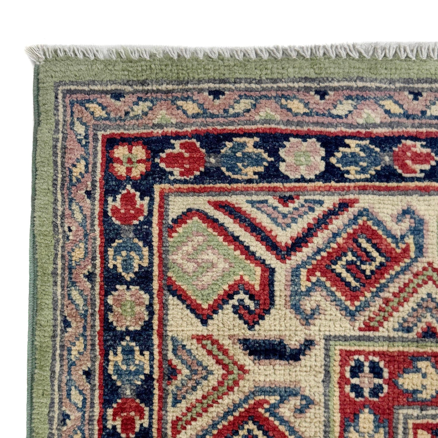 Green Color Kazak Rug 5' 8" x 8' 1" (ft) - No. R37658