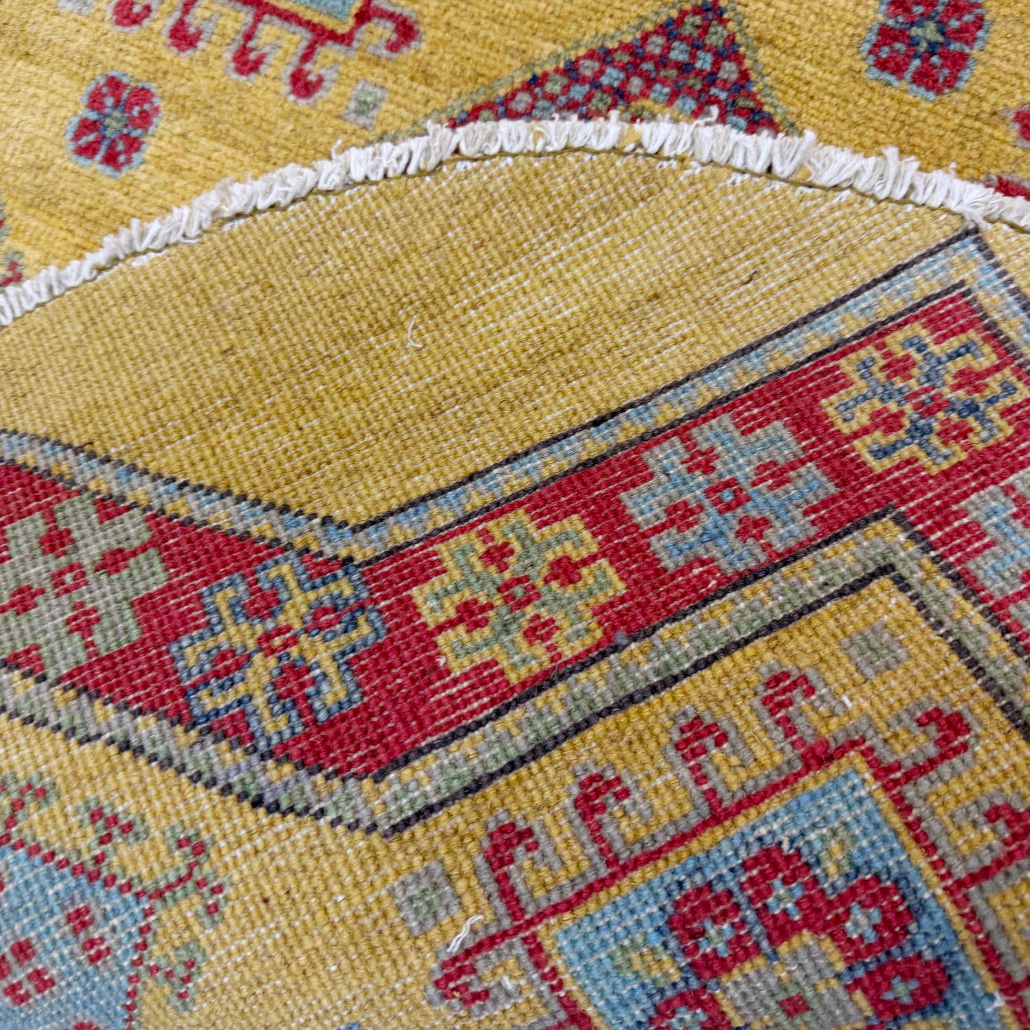 Hand Knotted Kazak Round Carpet for Home 3' 2" x 3' 3" (ft) - No. R37677