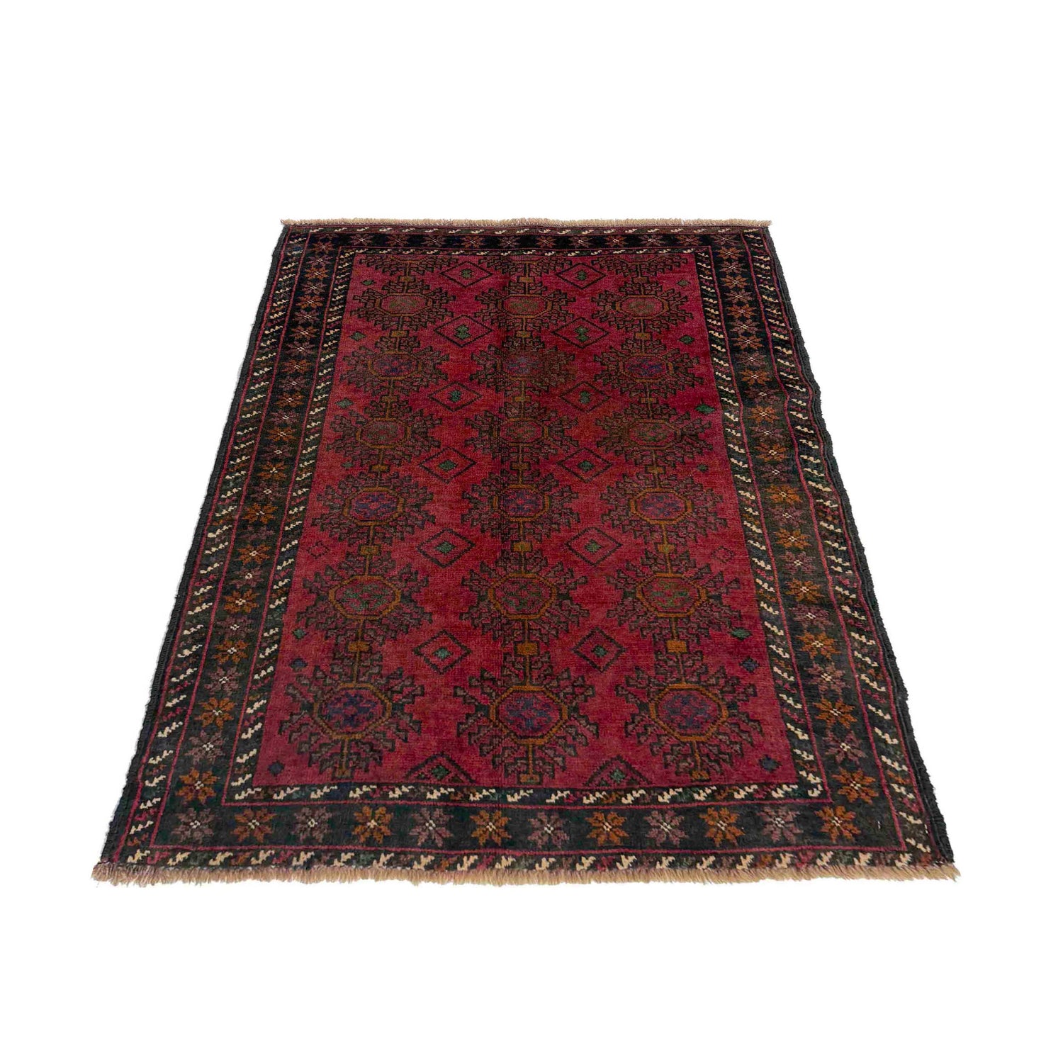 Red Color Baluchi Rug 2' 10" x 4' 4" (ft) - No. R37680