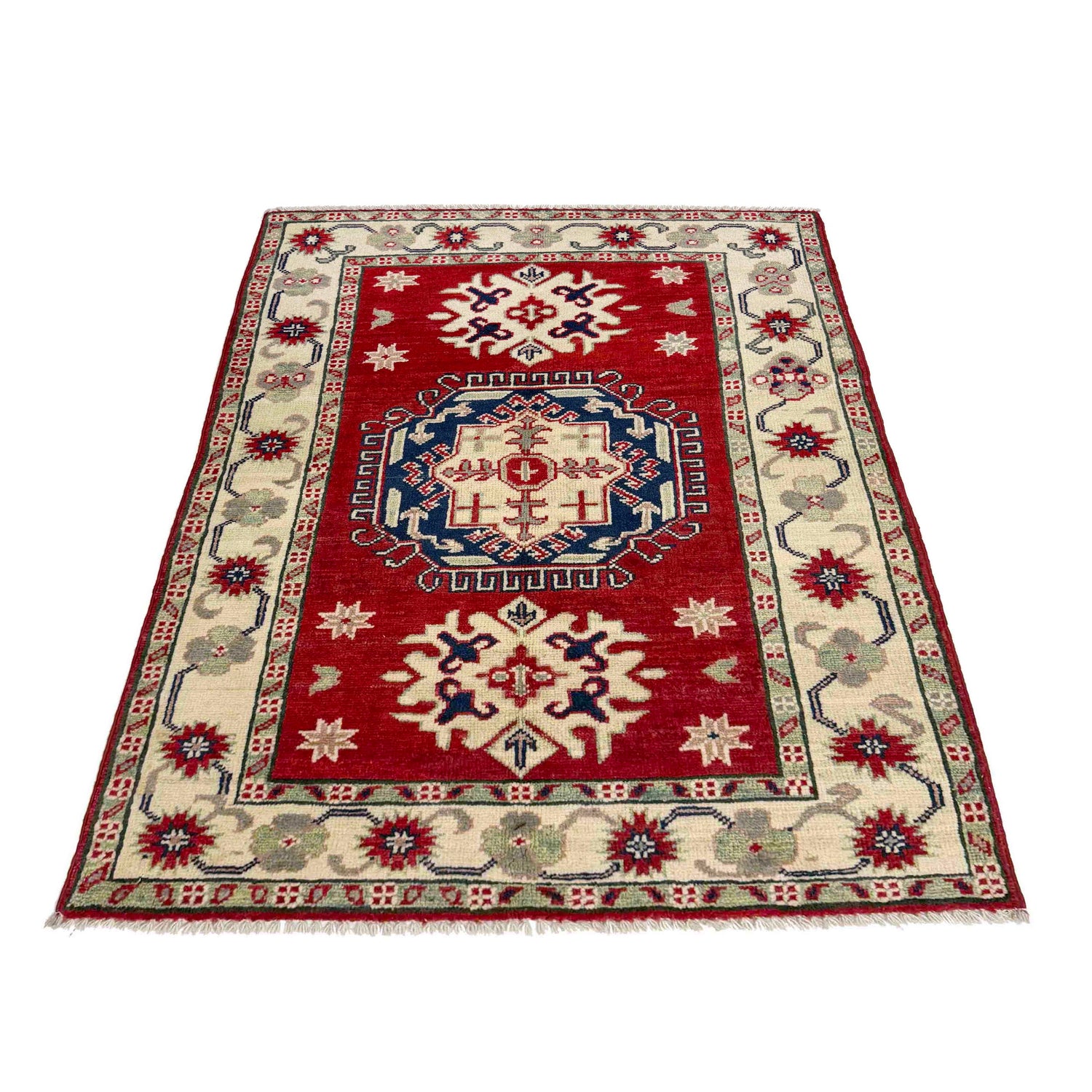Red Color Kazak Rug 2' 8" x 3' 10" (ft) - No. R37709