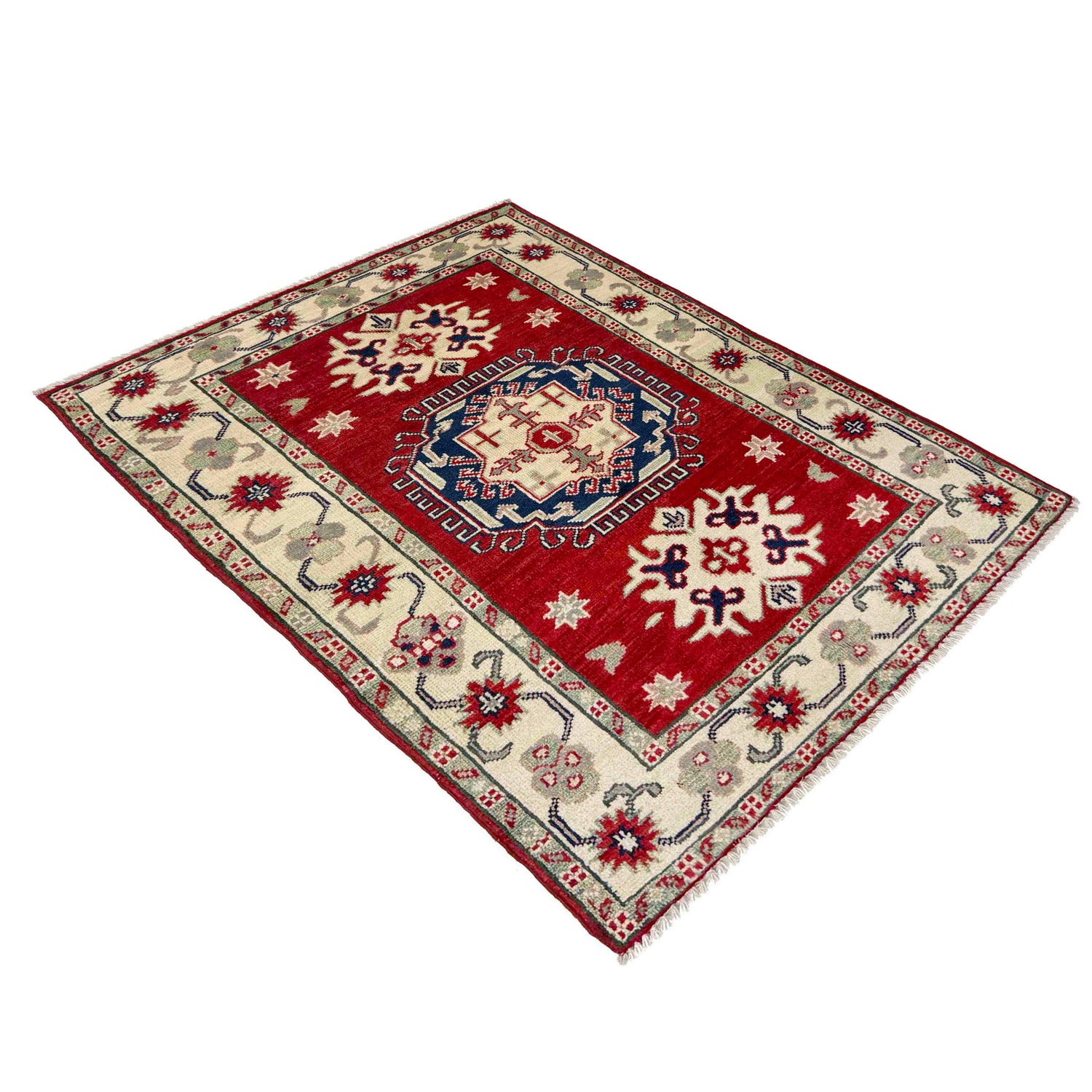 Red Color Kazak Rug 2' 8" x 3' 10" (ft) - No. R37709