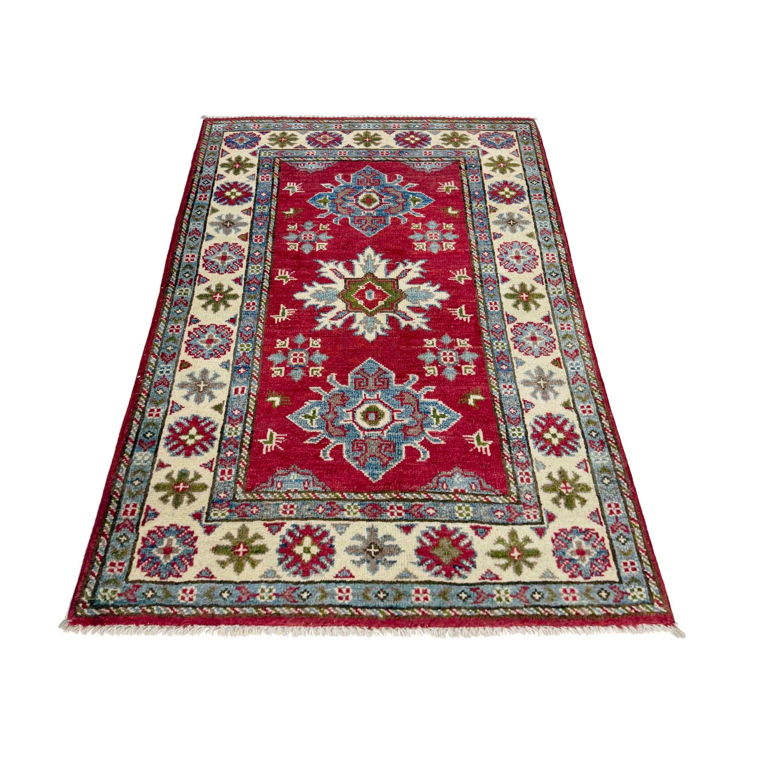 Red Color Kazak Rug 2' 7" x 4' 1" (ft) - No. R37712
