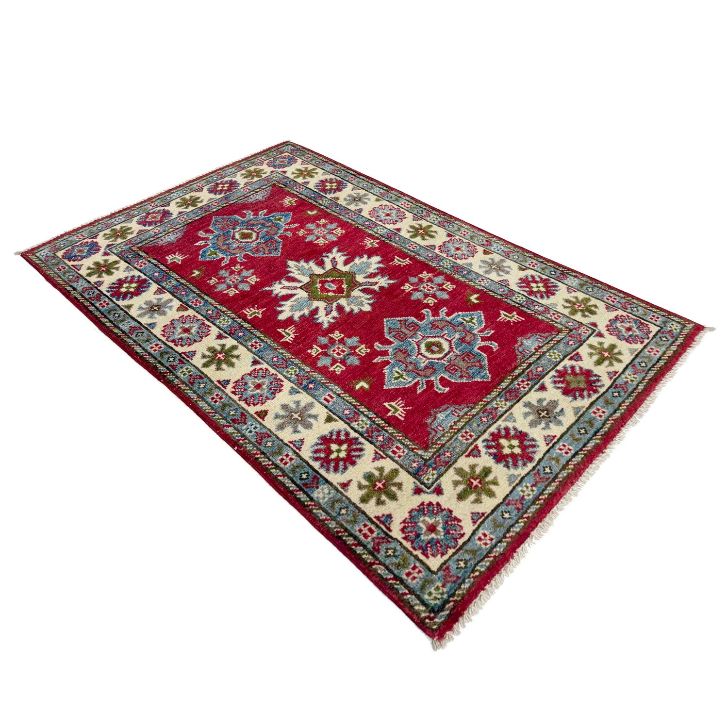 Red Color Kazak Rug 2' 7" x 4' 1" (ft) - No. R37712