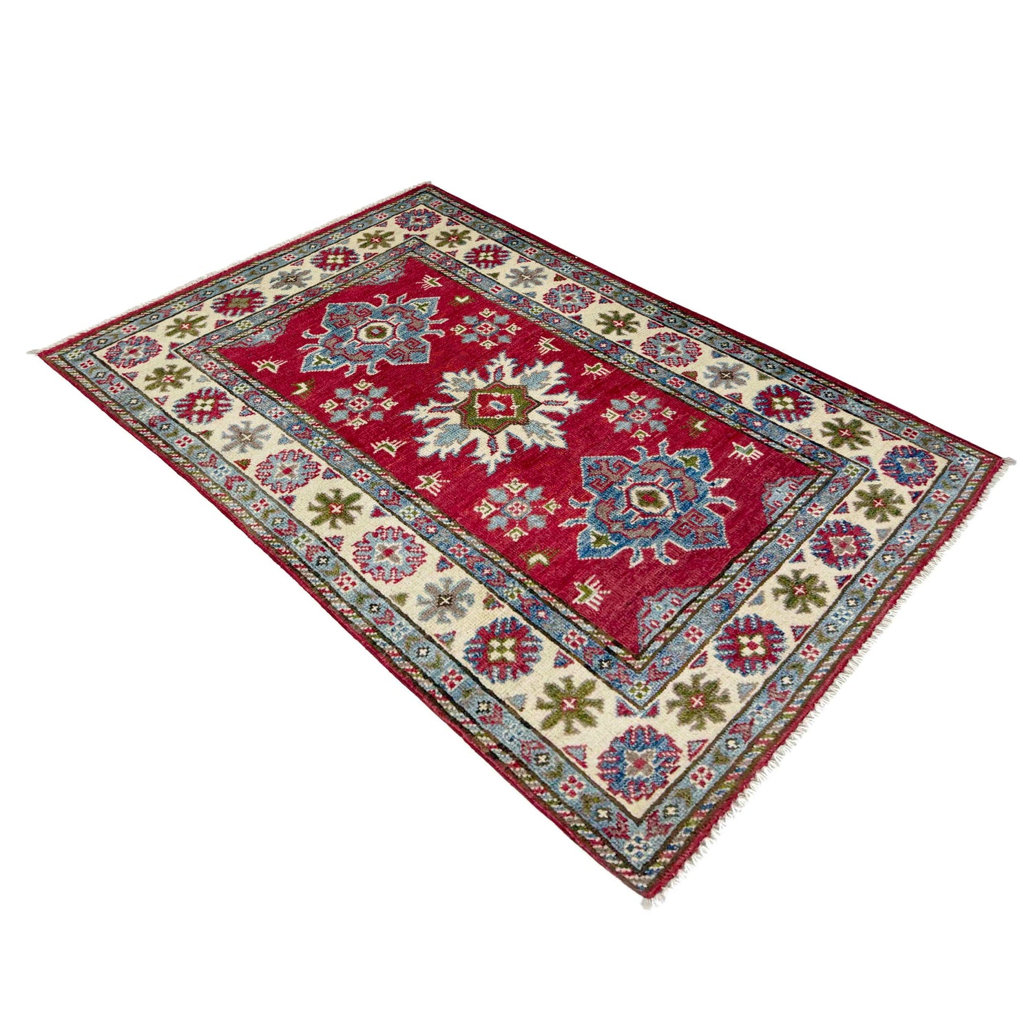 Red Color Kazak Rug 2' 7" x 4' 1" (ft) - No. R37712