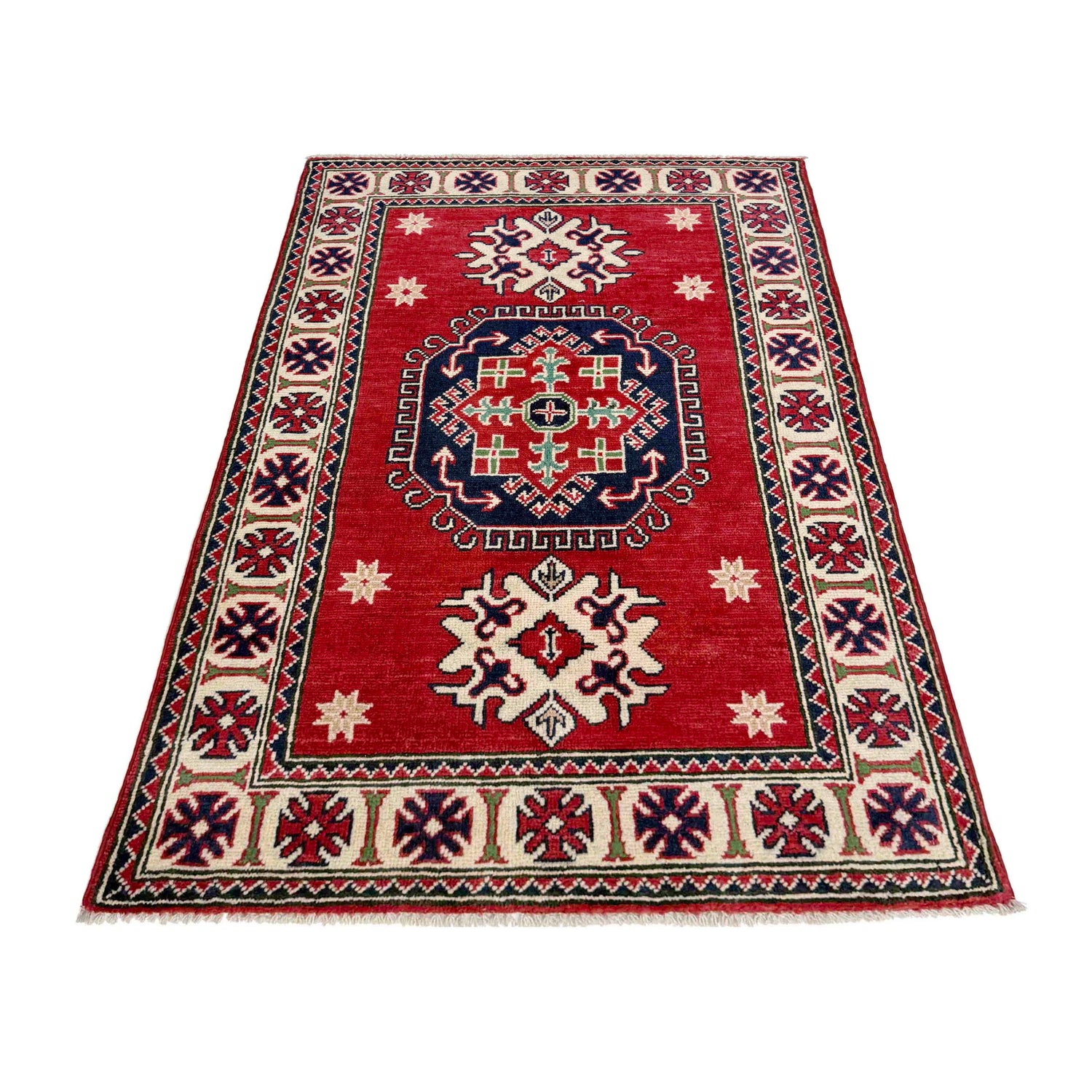 Hand Knotted Kazak Rug 2' 9" x 4' 2" (ft) - No. R37714