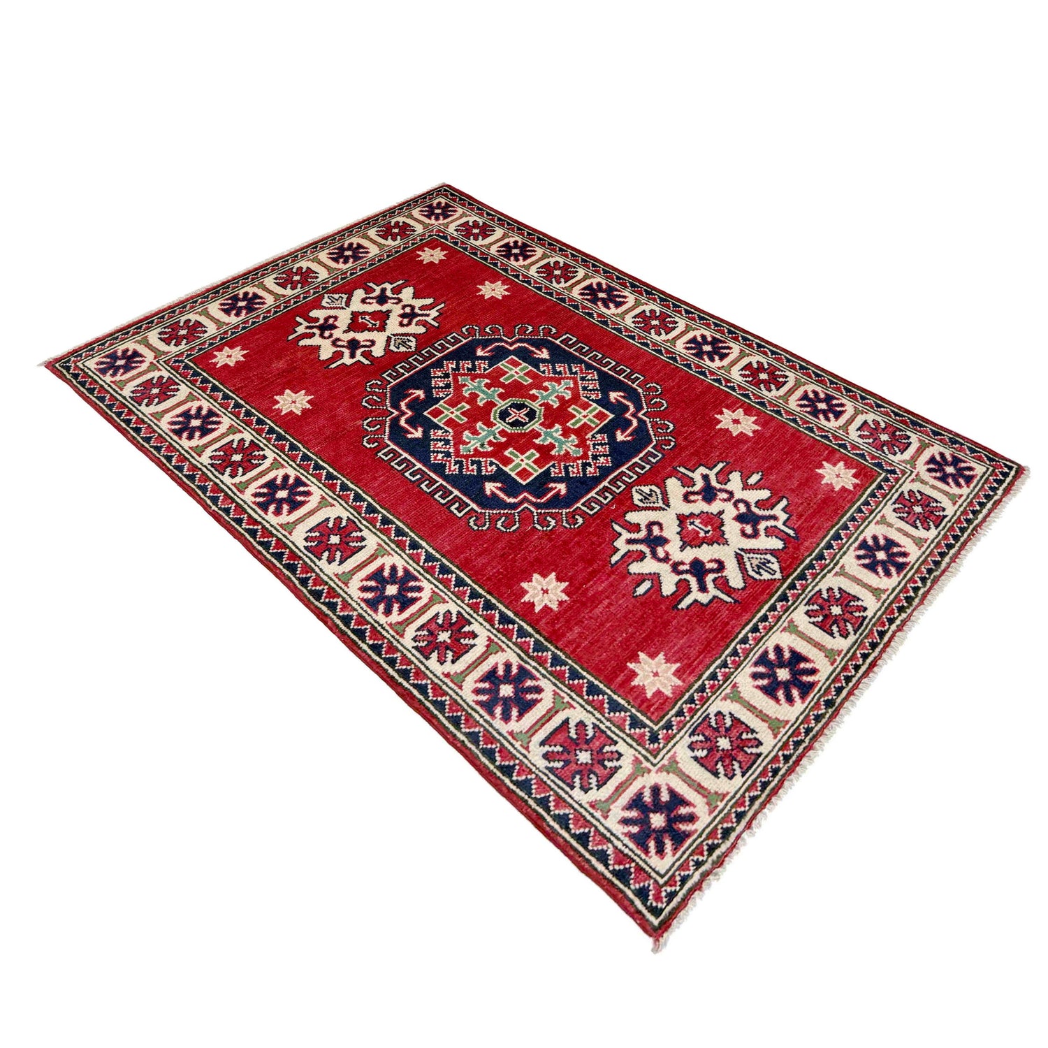 Hand Knotted Kazak Rug 2' 9" x 4' 2" (ft) - No. R37714
