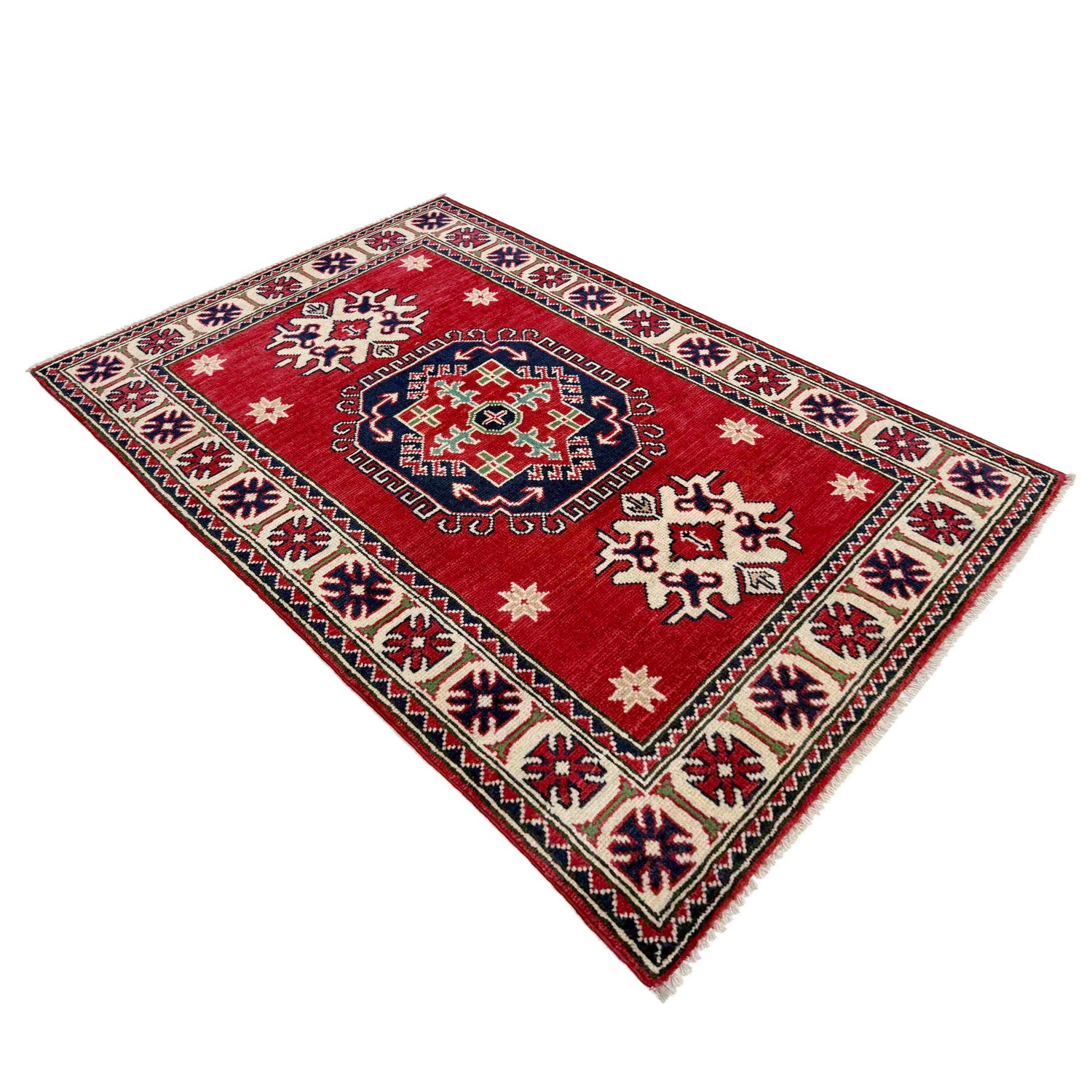 Hand Knotted Kazak Rug 2' 9" x 4' 2" (ft) - No. R37714