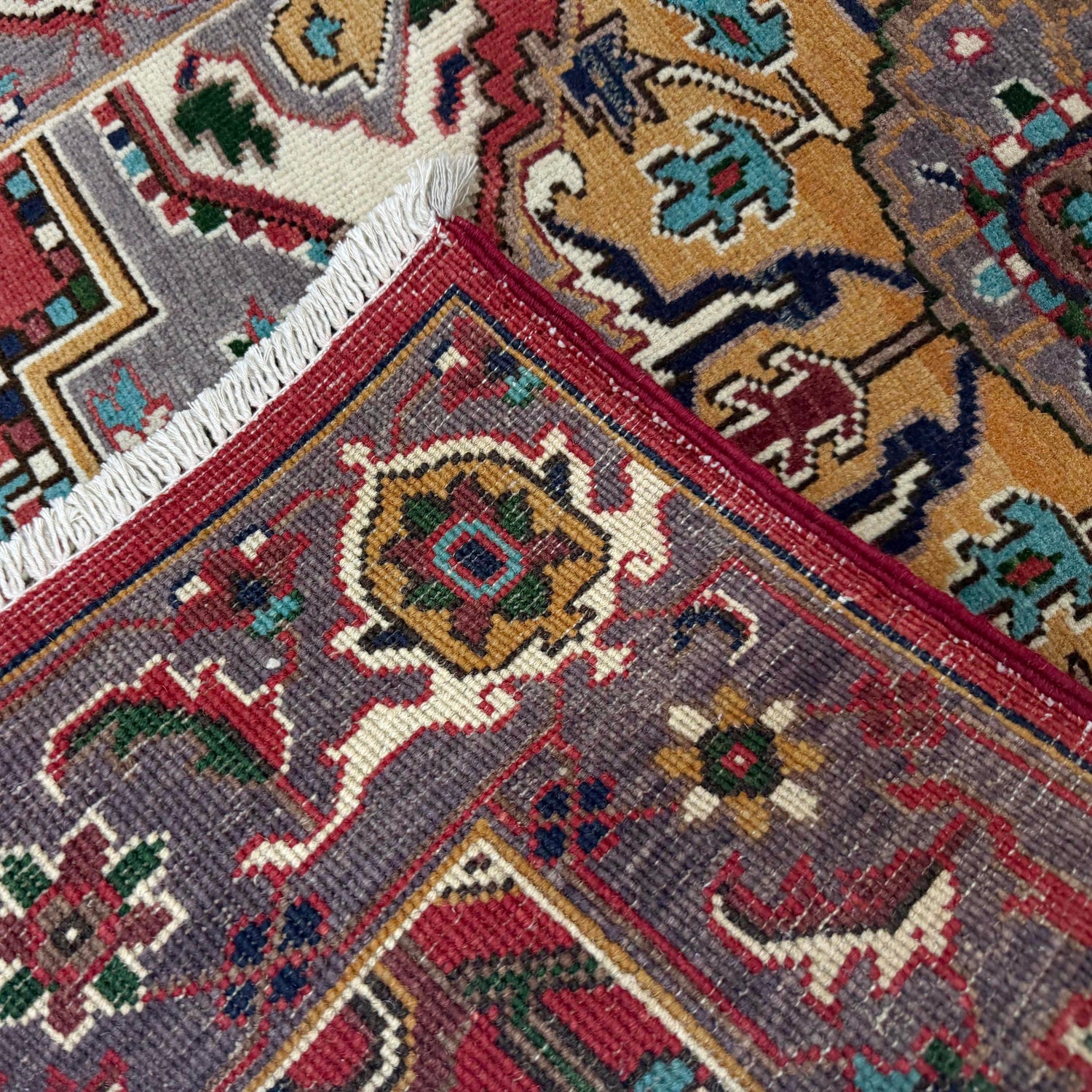 Hand Knotted Persian Design Heriz Rug 2' 9" x 4' 1" (ft) - No. R37717
