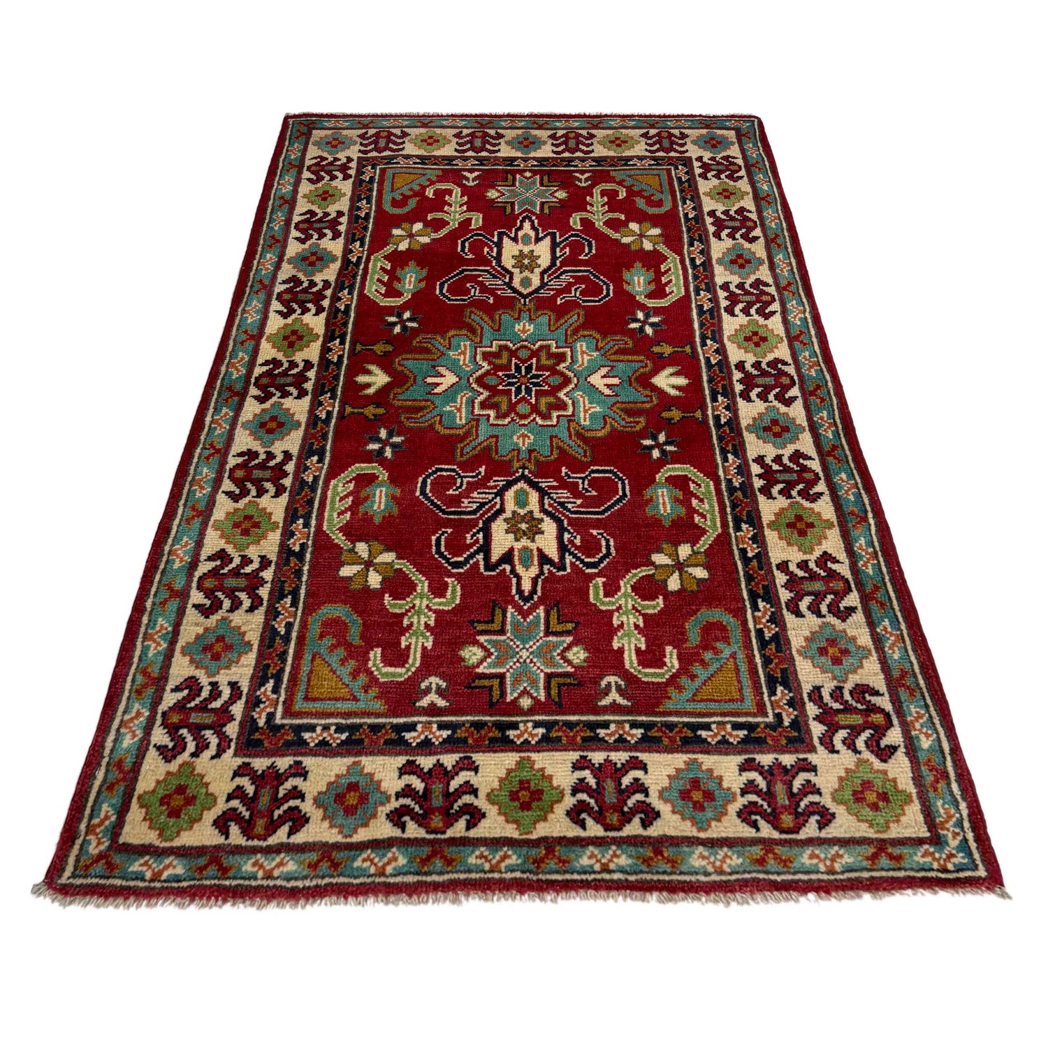Hand Knotted Kazak Rug 2' 7" x 4' 3" (ft) - No. R37722