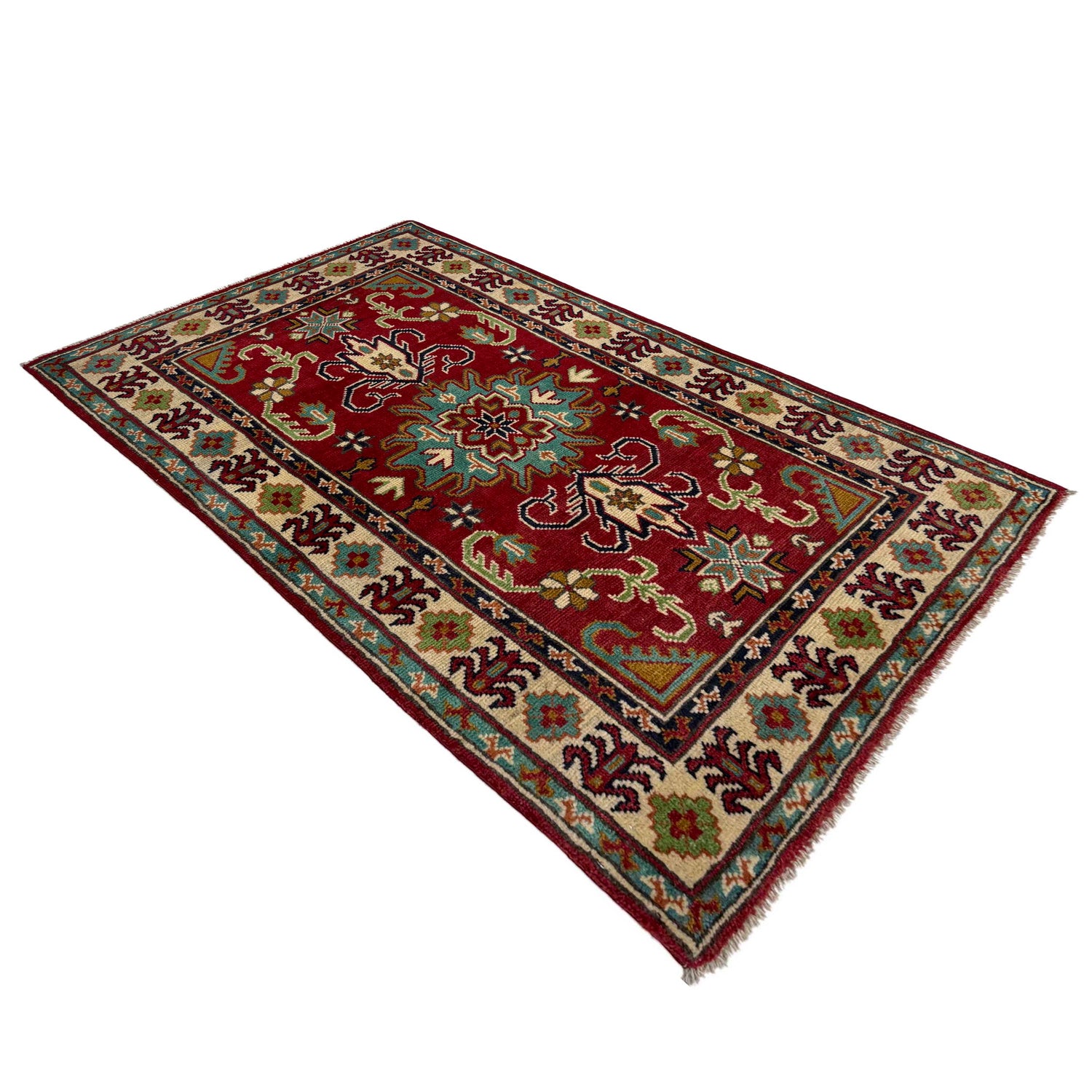 Hand Knotted Kazak Rug 2' 7" x 4' 3" (ft) - No. R37722