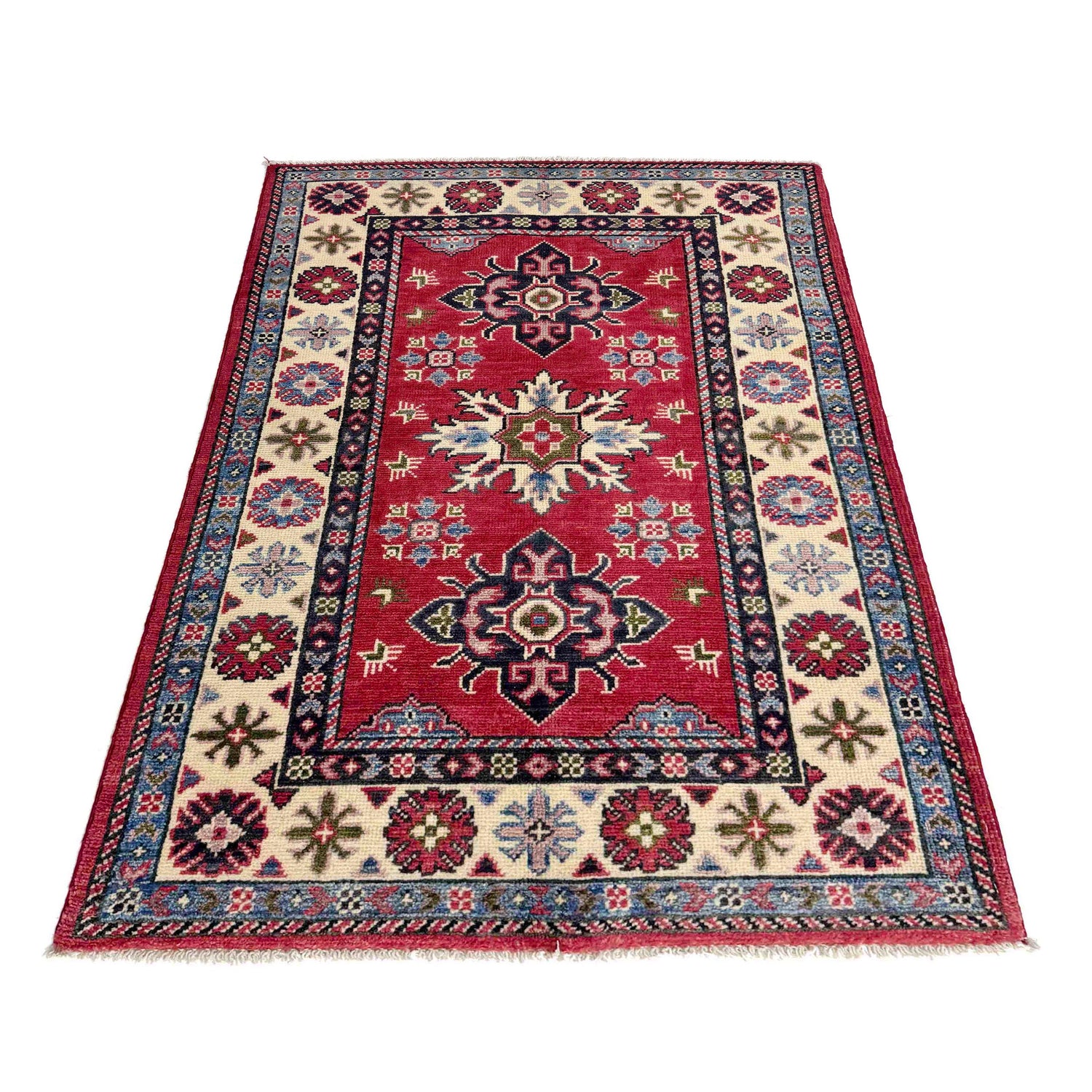 Red Color Kazak Rug 2' 7" x 4' 1" (ft) - No. R37723