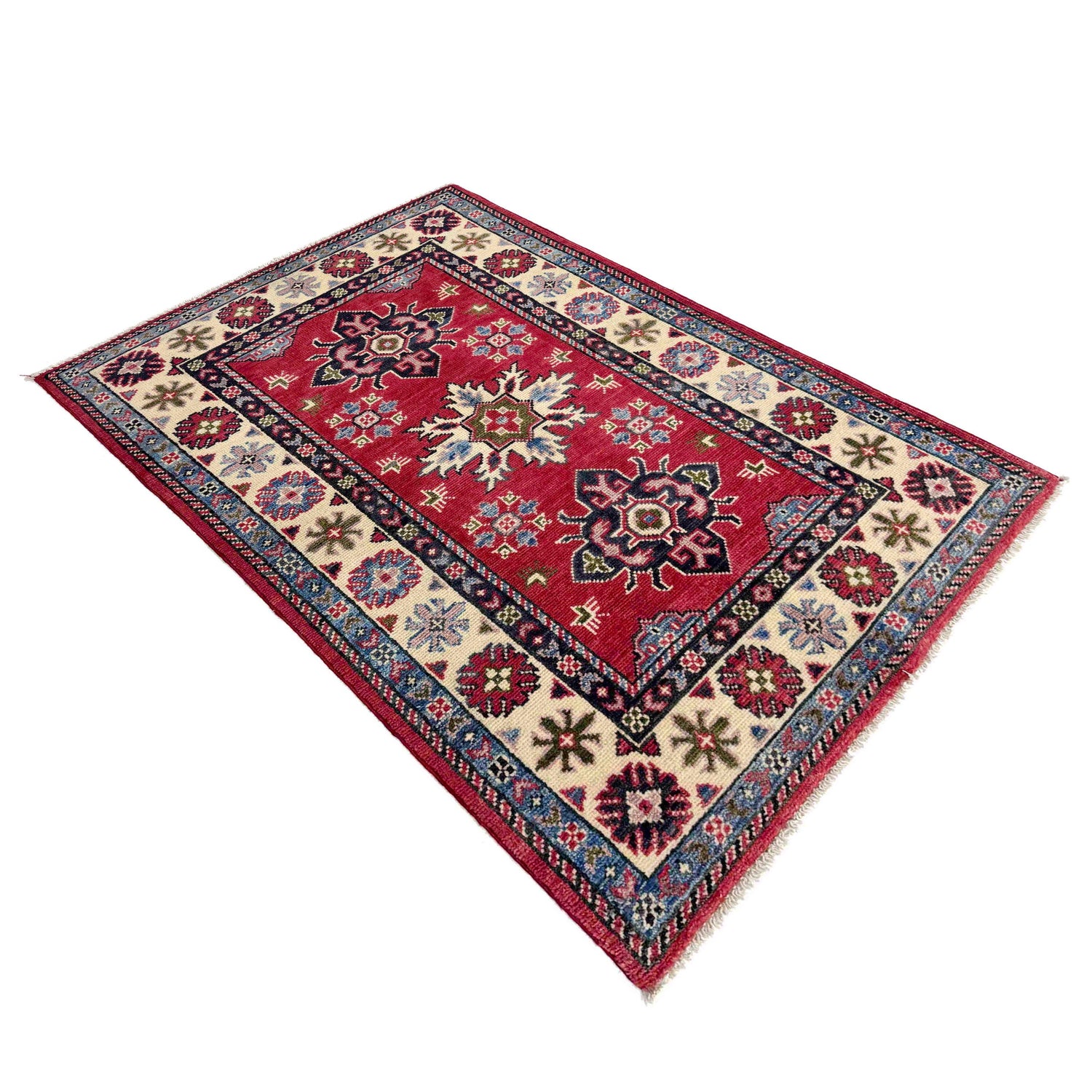 Red Color Kazak Rug 2' 7" x 4' 1" (ft) - No. R37723