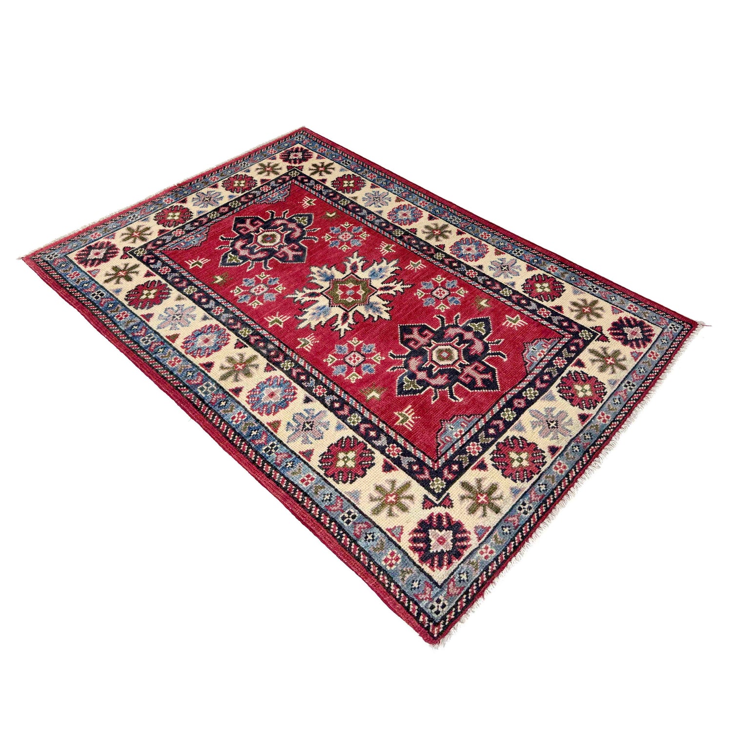 Red Color Kazak Rug 2' 7" x 4' 1" (ft) - No. R37723