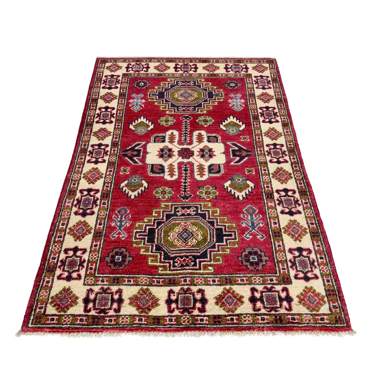 Hand Knotted Kazak Rug 2' 7" x 4' 2" (ft) - No. R37724