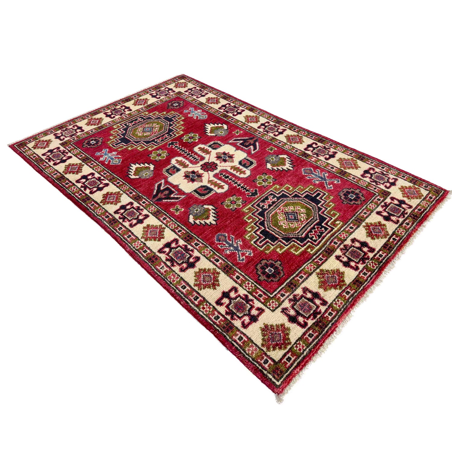 Hand Knotted Kazak Rug 2' 7" x 4' 2" (ft) - No. R37724