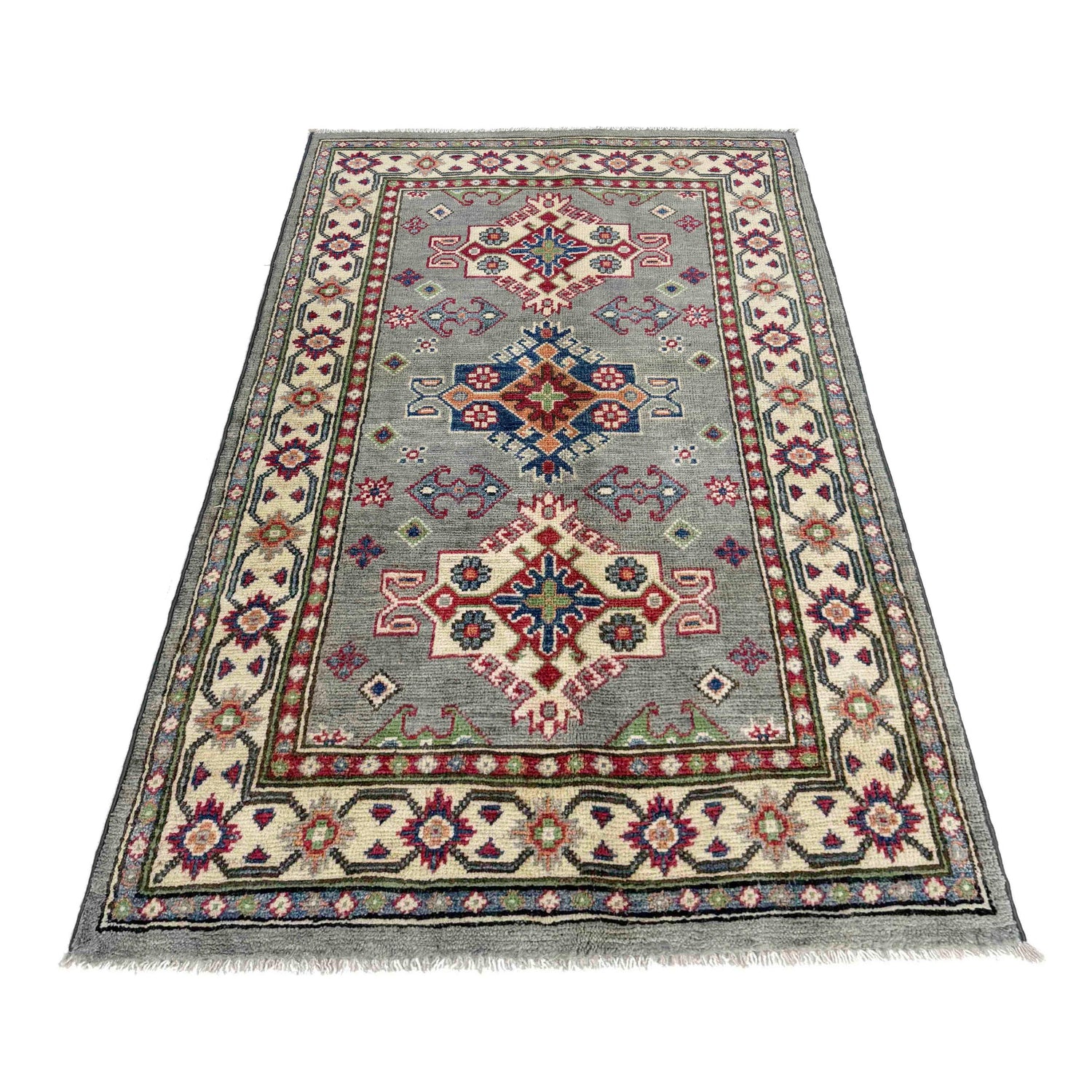Hand Knotted Kazak Rug 2' 8" x 4' 5" (ft) - No. R37727