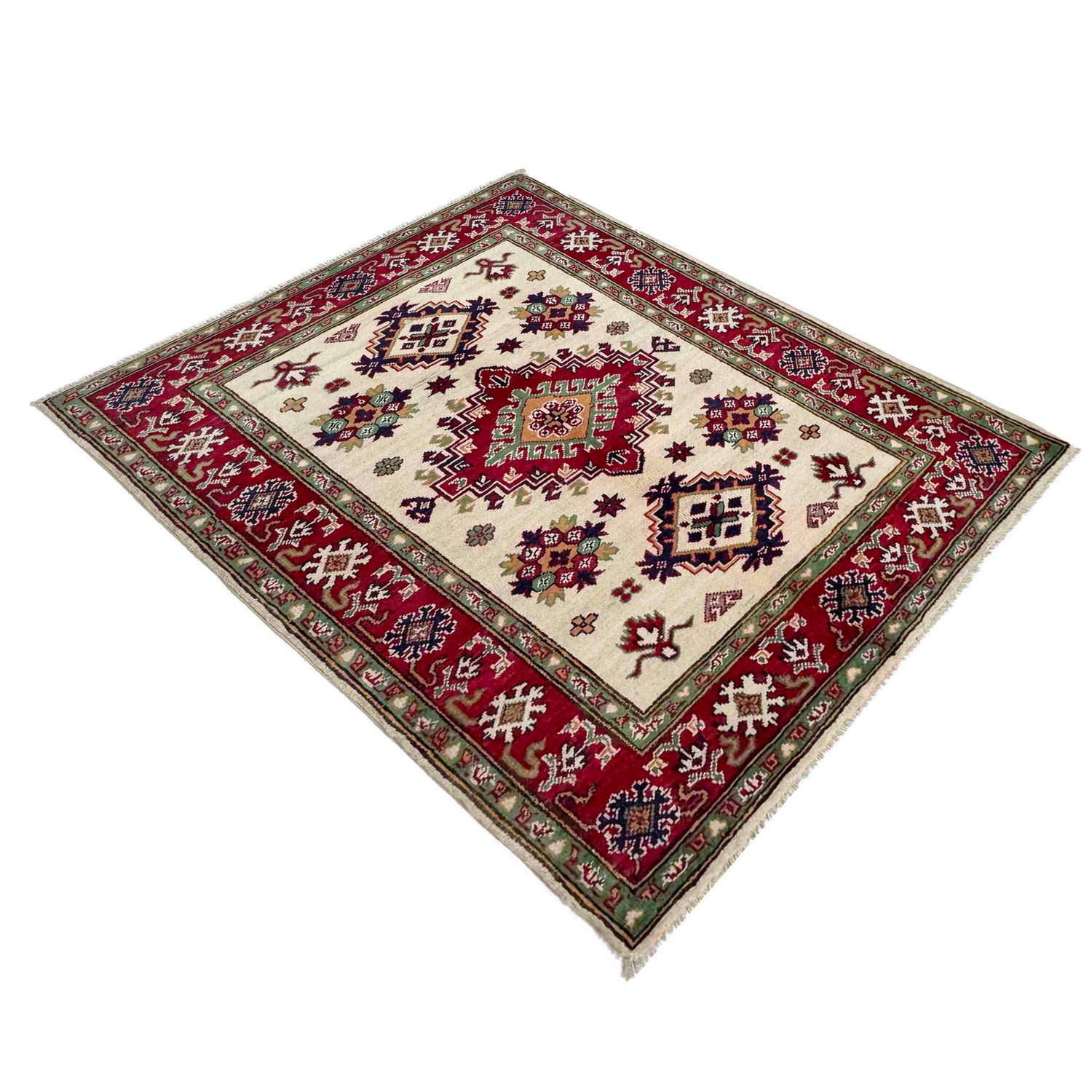 Hand Knotted Kazak Rug 3' 2" x 4' 3" (ft) - No. R37729