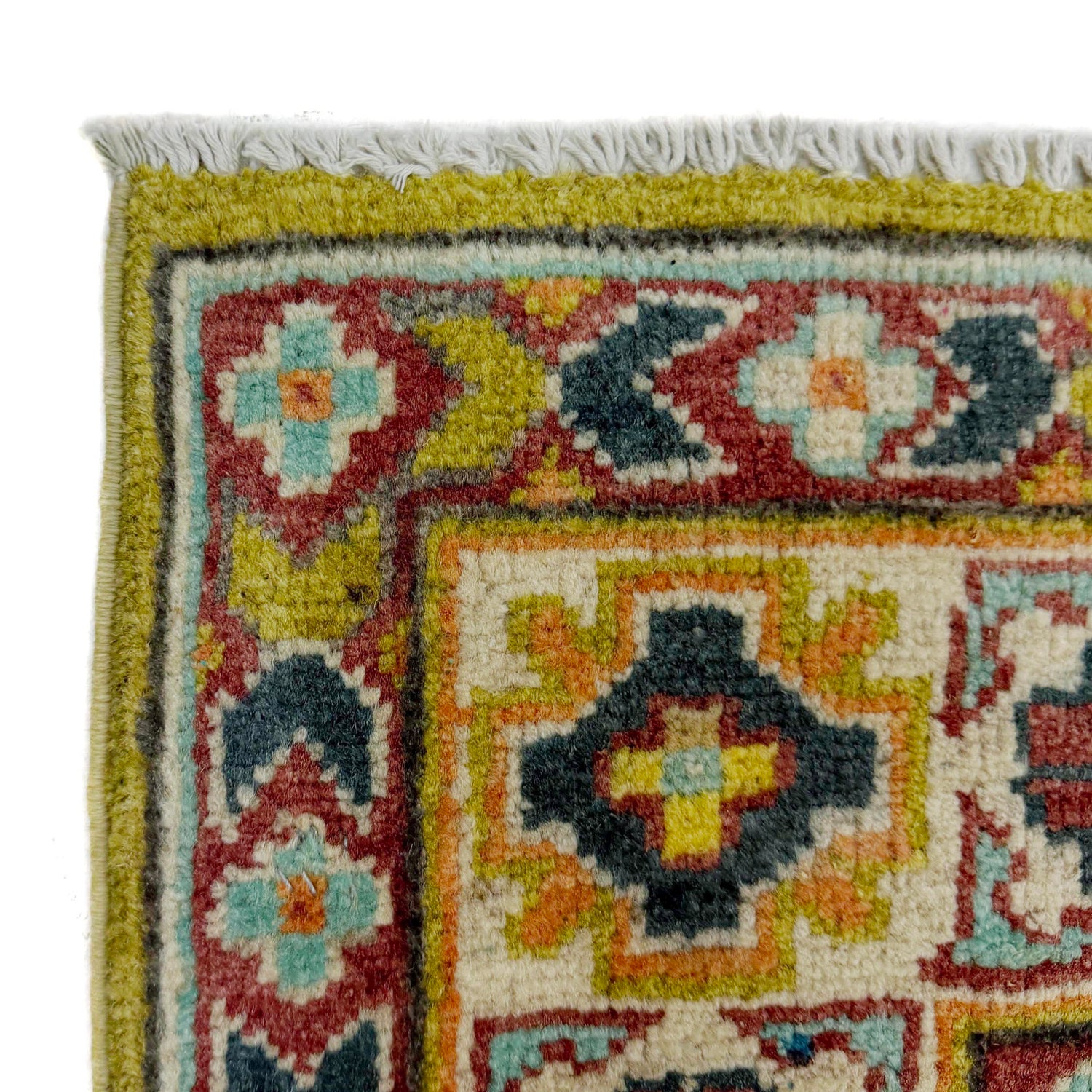 Hand Knotted Kazak Rug 3' 5" x 4' 10" (ft)- No. R37736