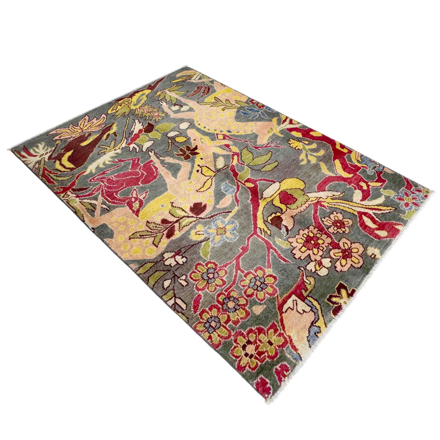 Hand Made Animal Picture Rug 3' 3" x 4' 10" (ft)- No. R37739