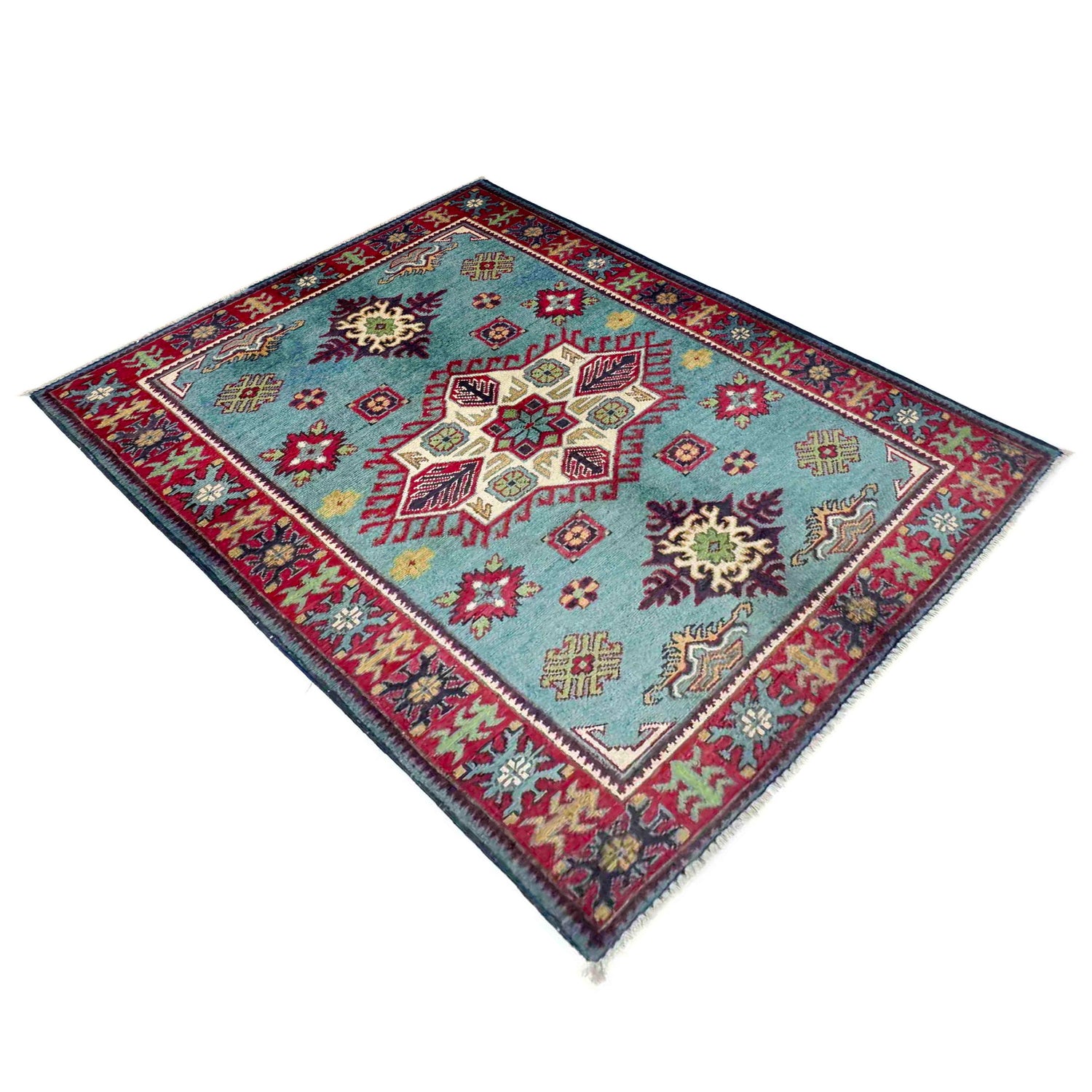 Oriental Kazak Rug 3' 2" x 4' 8" (ft)- No. R37741