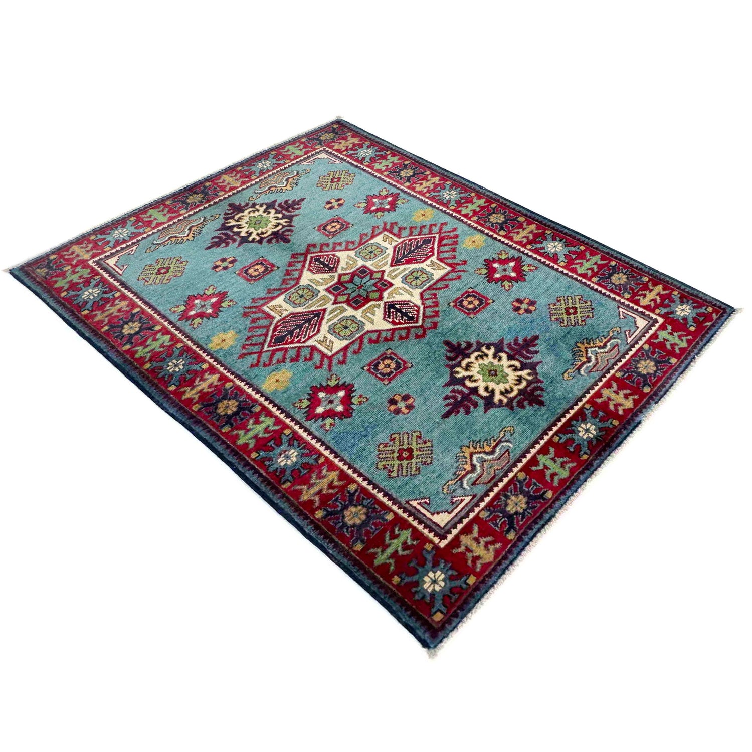 Oriental Kazak Rug 3' 2" x 4' 8" (ft)- No. R37741