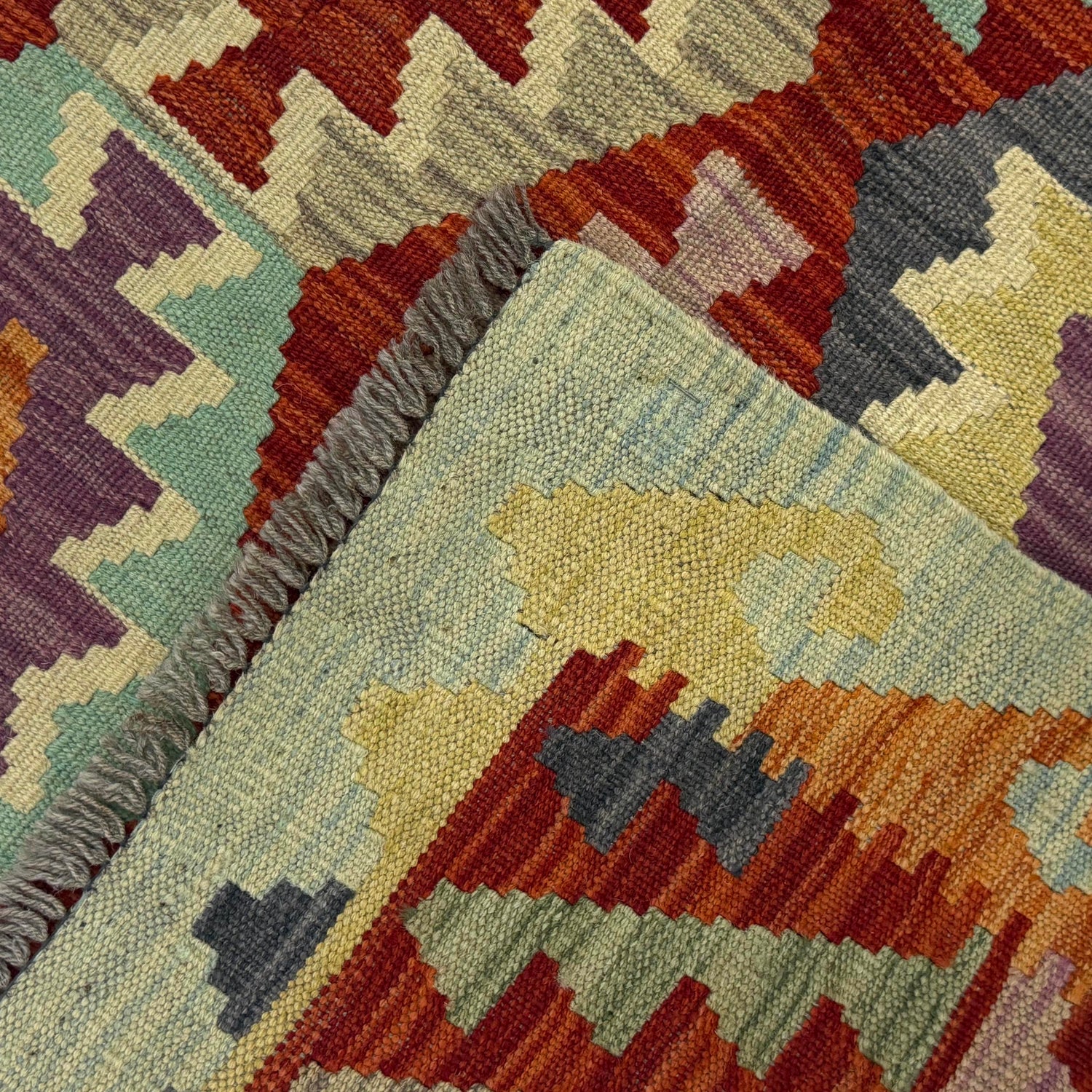 Handmade Vegetable Kilim 3' 3" x 4' 8" (ft) - No. R37795