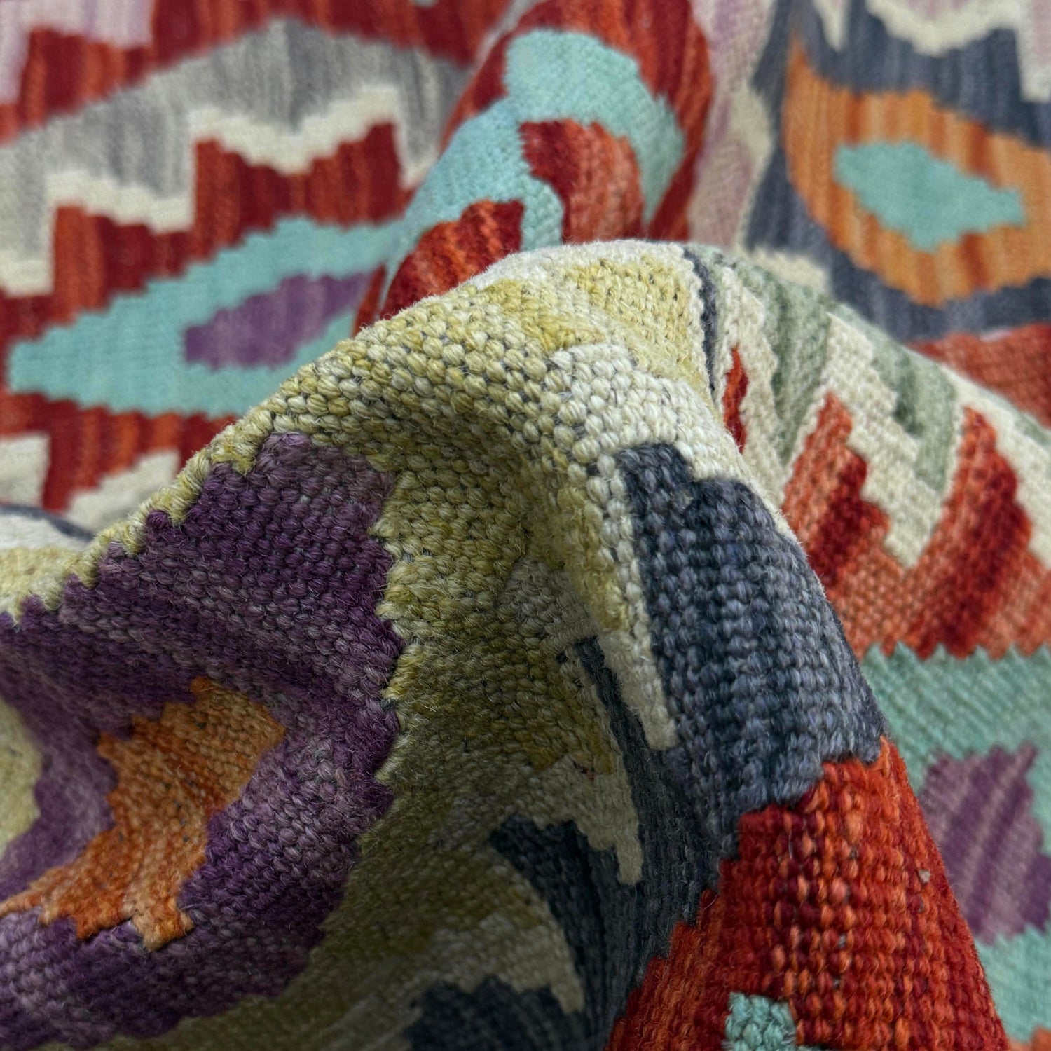 Handmade Vegetable Kilim 3' 3" x 4' 8" (ft) - No. R37795