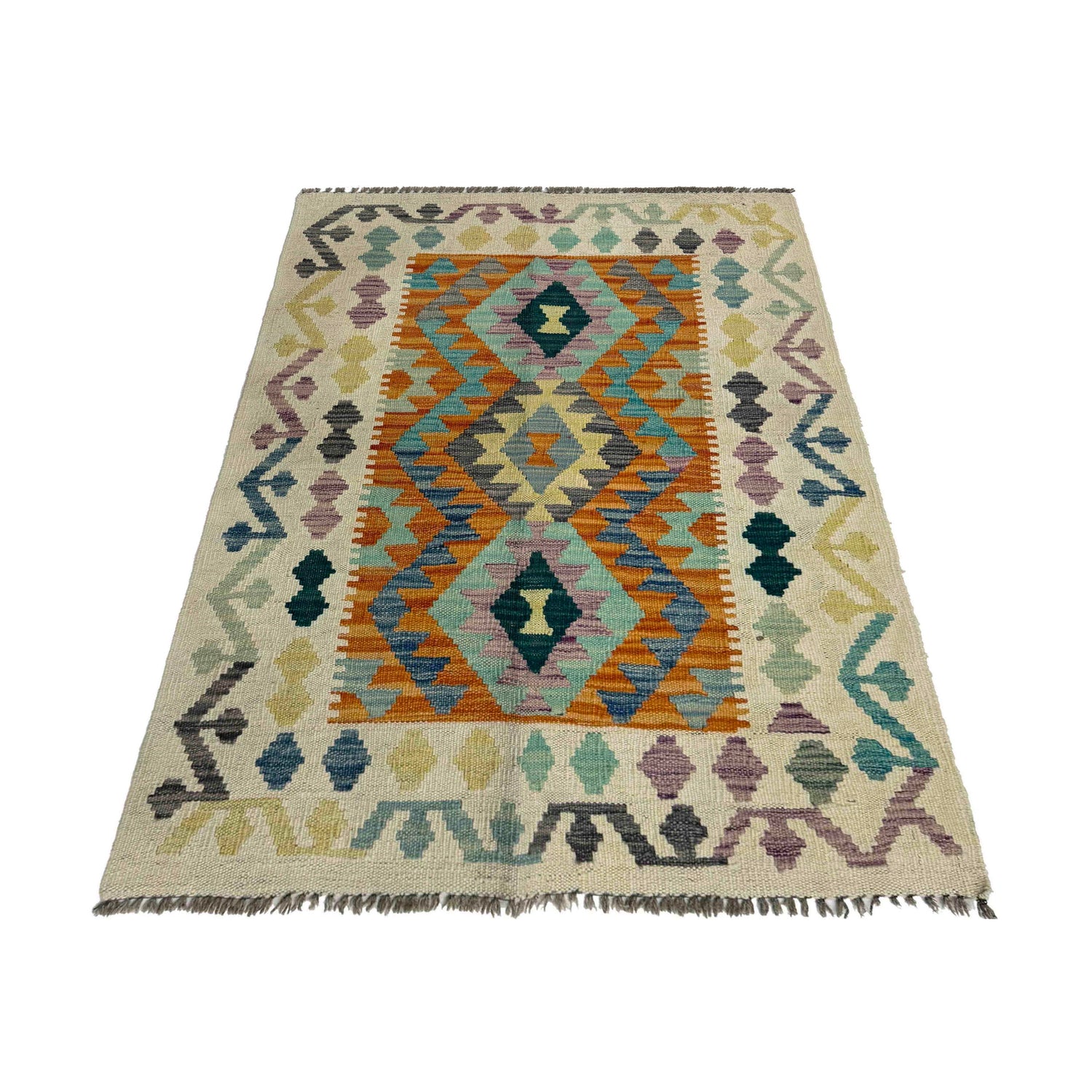 Handmade Vegetable Kelim 2' 7" x 4' 0" (ft) - No. R37797