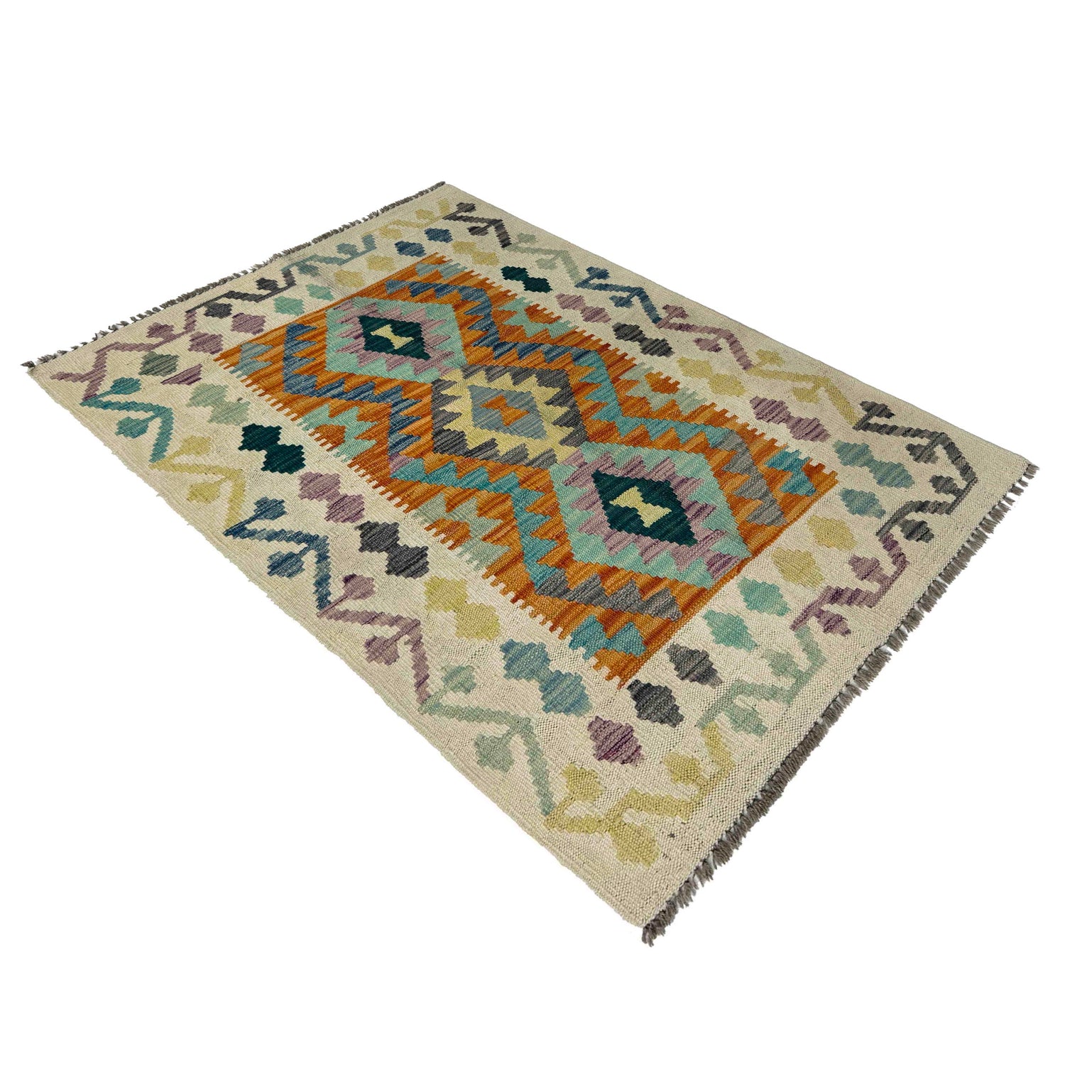 Handmade Vegetable Kelim 2' 7" x 4' 0" (ft) - No. R37797