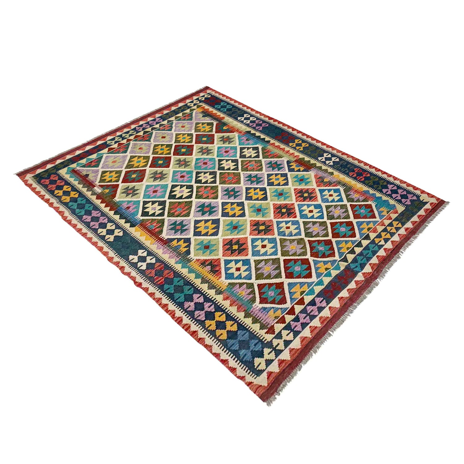 Handmade Vegetable Kelim 5' 9" x 8' 5" (ft) - No. R37806