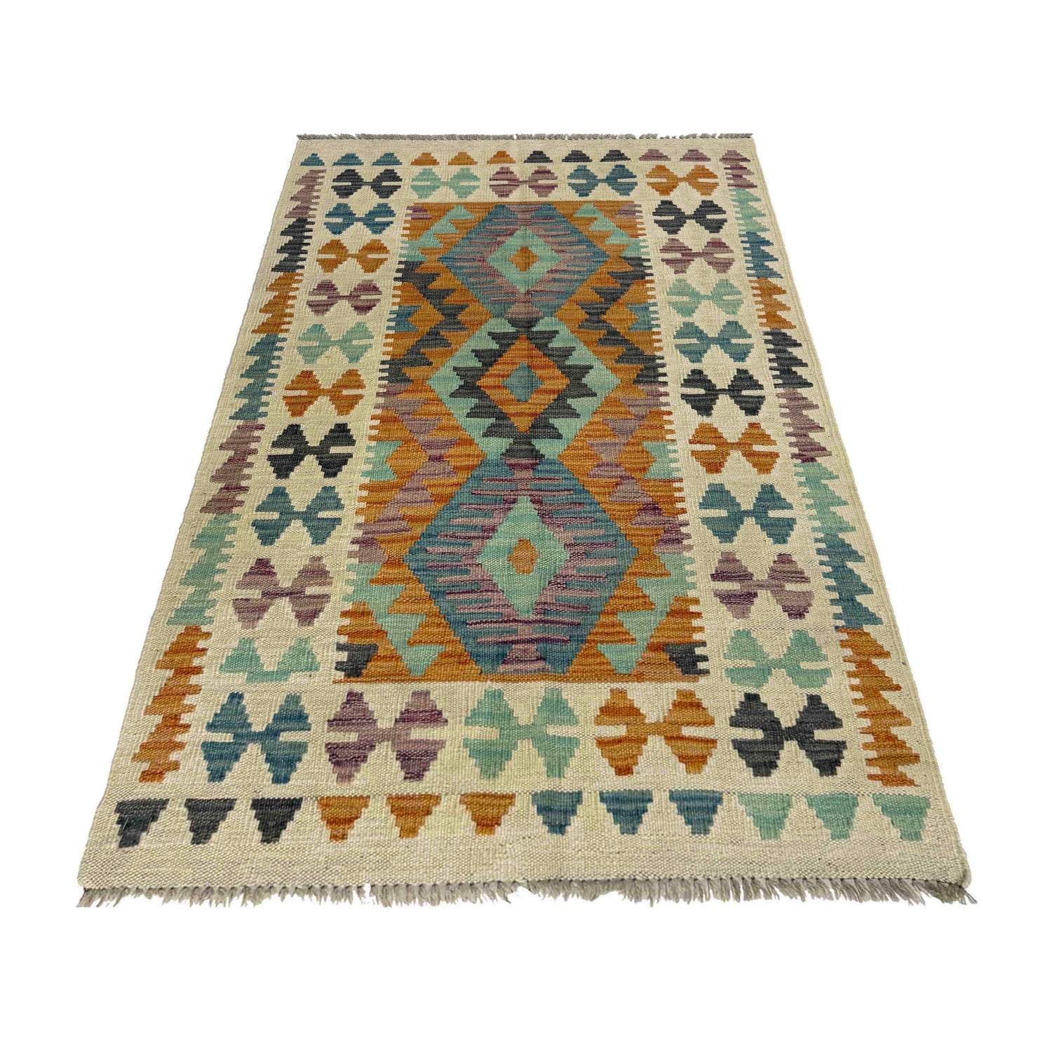 Handmade Vegetable Kelim 2' 7" x 4' 3" (ft) - No. R37809