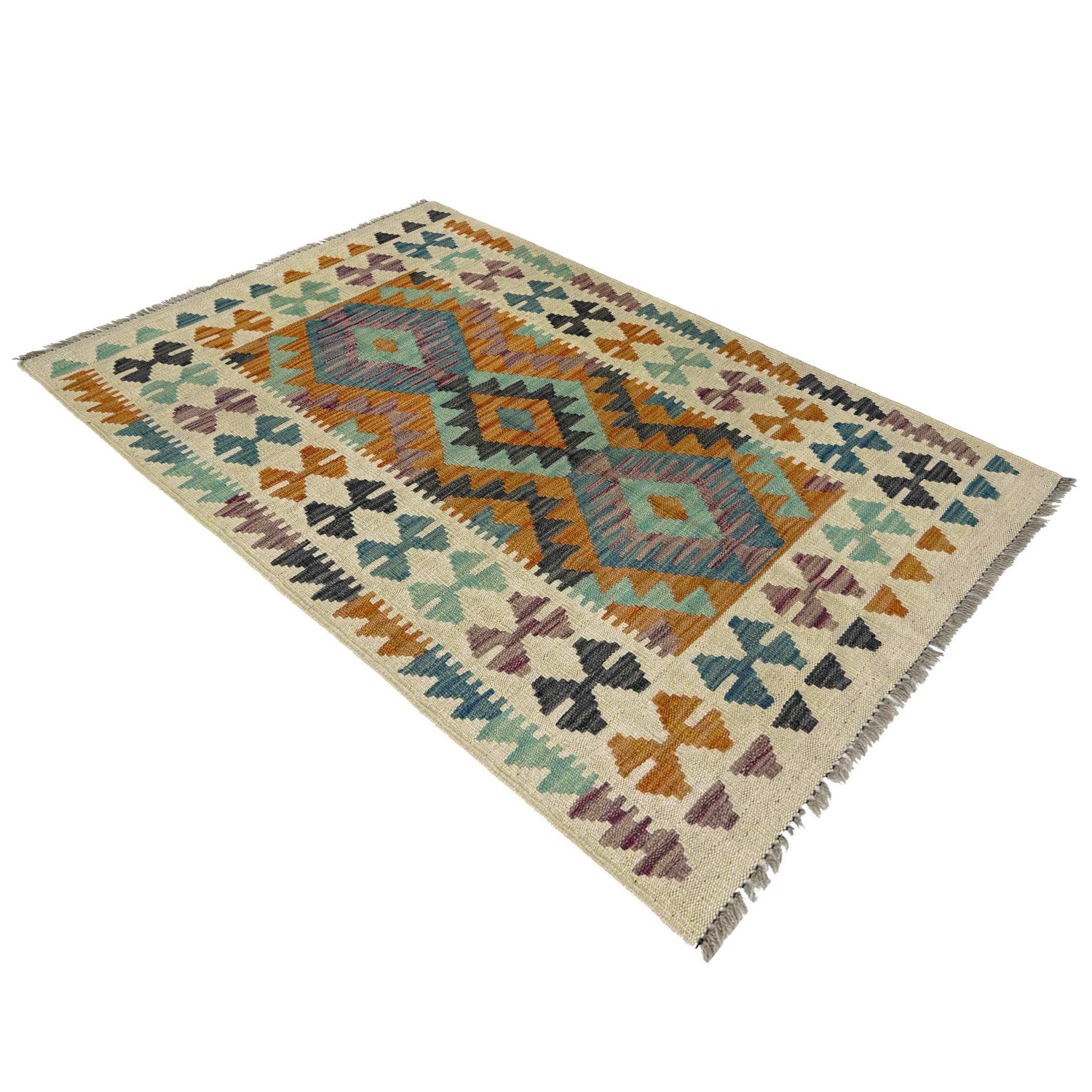 Handmade Vegetable Kelim 2' 7" x 4' 3" (ft) - No. R37809