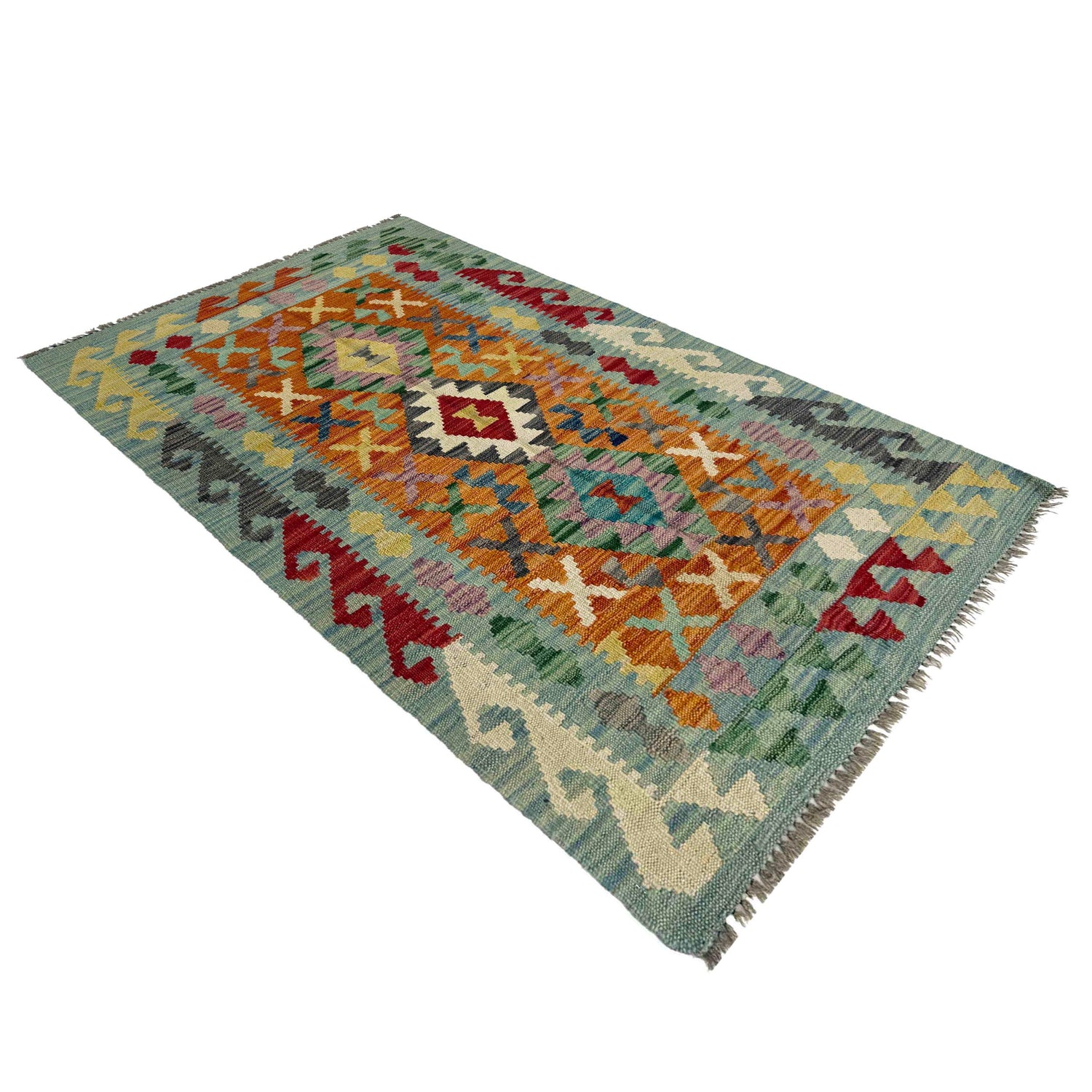 Handmade Vegetable Kilim 2' 7" x 4' 5" (ft) - No. R37810