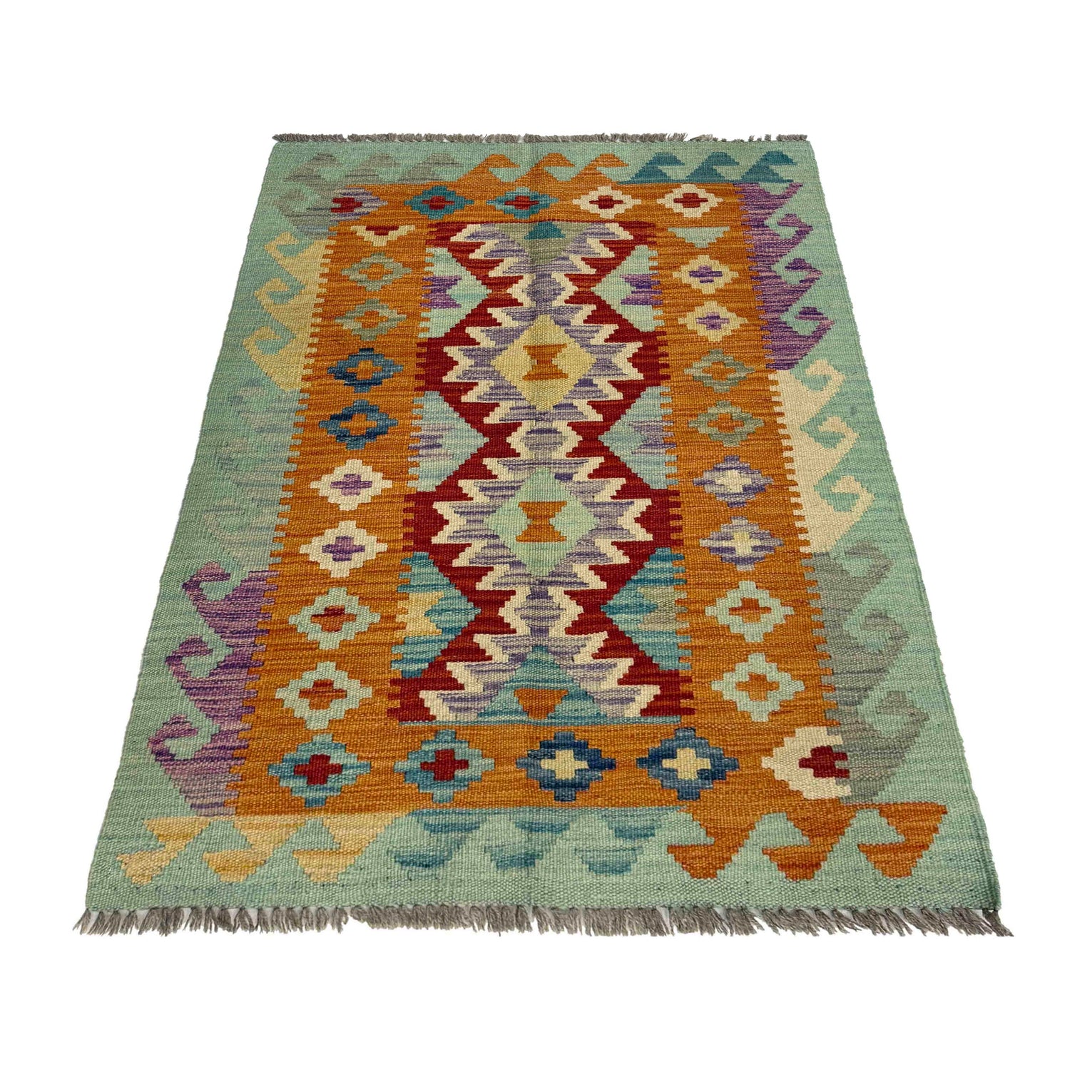 Handmade Vegetable Kilim 2' 7" x 4' 2" (ft) - No. R37812