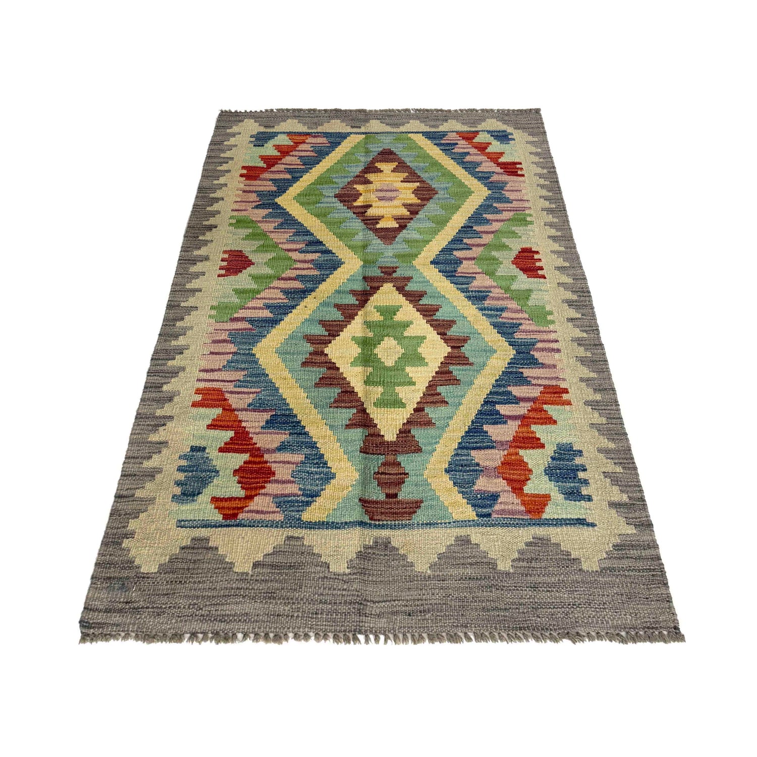 Handmade Vegetable Kelim 2' 5" x 3' 11" (ft) - No. R37814