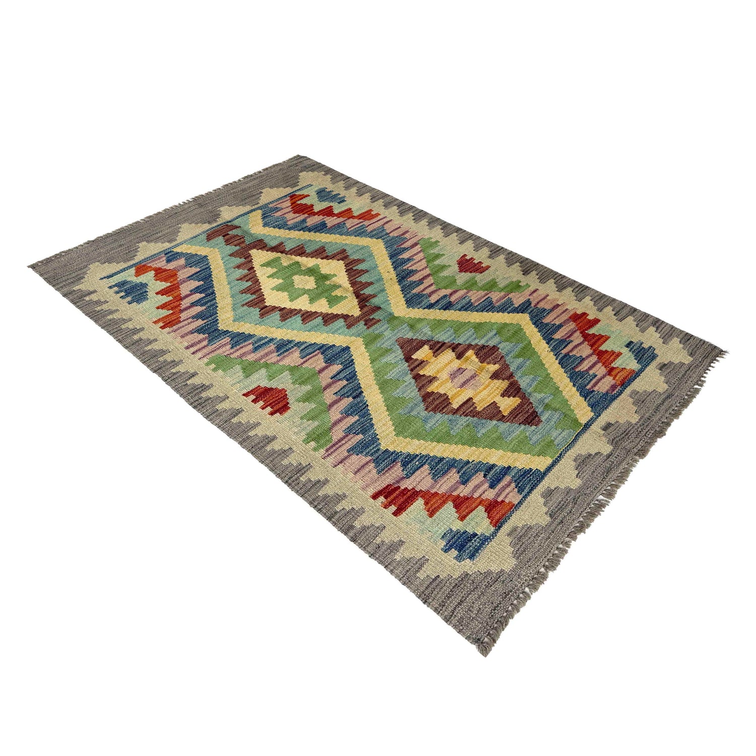 Handmade Vegetable Kelim 2' 5" x 3' 11" (ft) - No. R37814