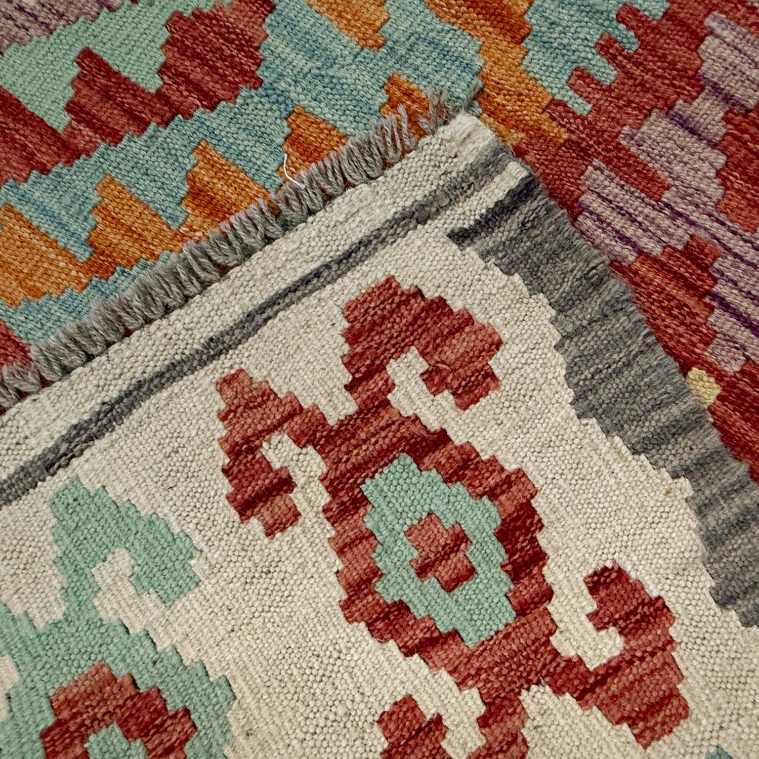 Handmade Vegetable Kilim 6' 8" x 9' 9" (ft) - No. R37816
