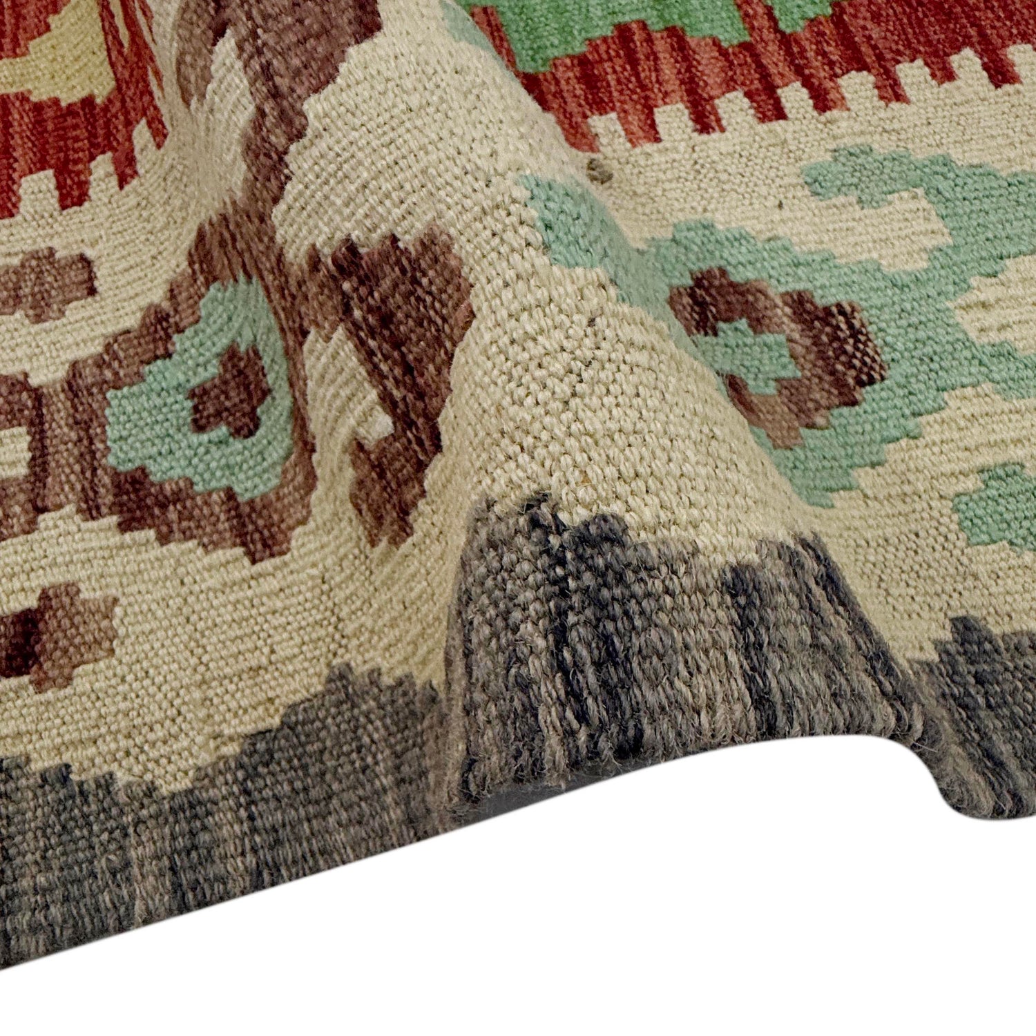 Handmade Vegetable Kilim 6' 8" x 9' 9" (ft) - No. R37816