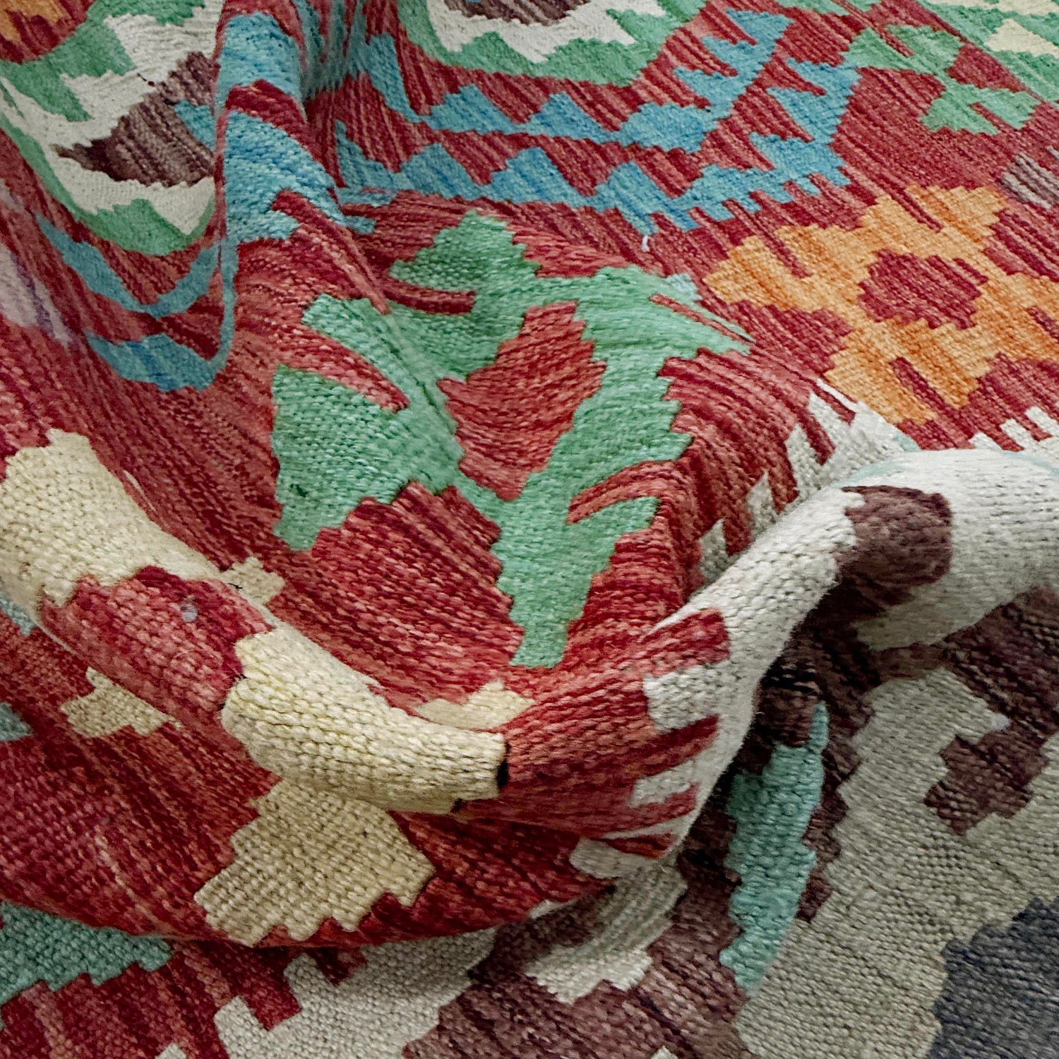 Handmade Vegetable Kilim 6' 8" x 9' 9" (ft) - No. R37816